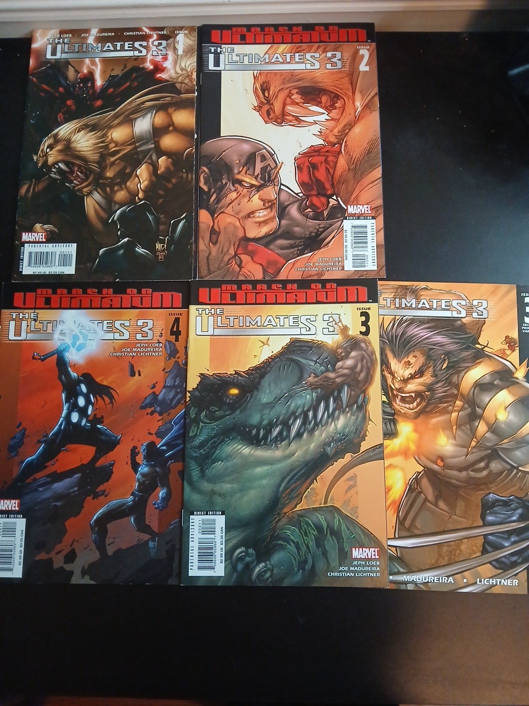 The Ultimates 3  #1 - #4 (Marvel Comics) Lot Of 5  Issue 3 Second Variant