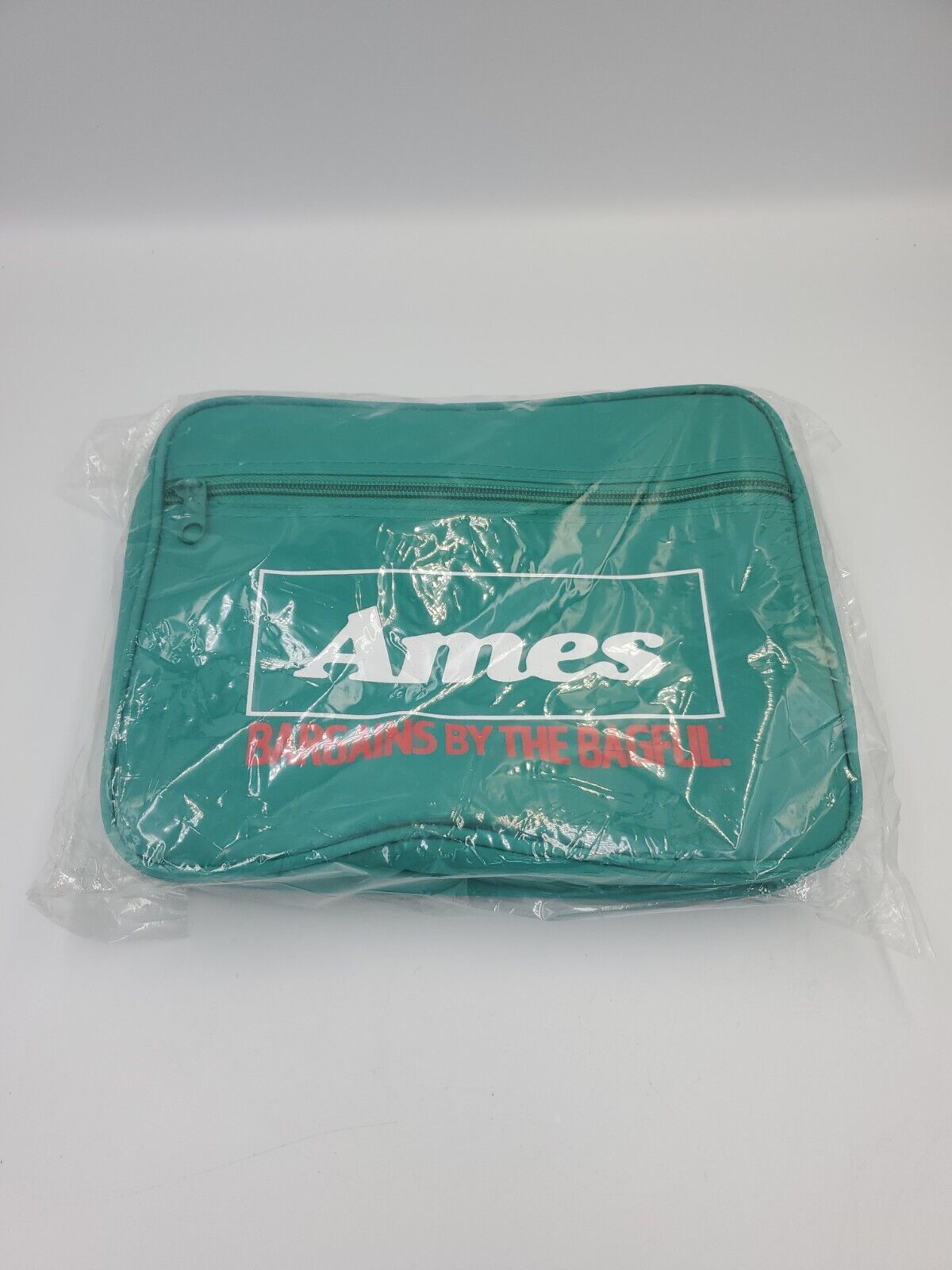 Vintage Ames Department Store Green Lunch Bag Insulated 80\'s 90\'s Soft Sided NEW