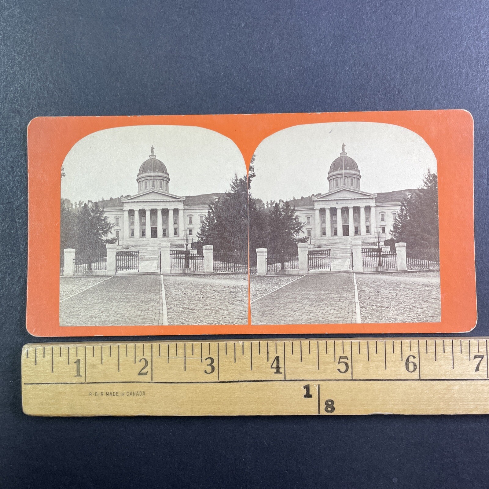 Vermont State House Montpelier Stereoview L.G. Burnham 1870s Architectural