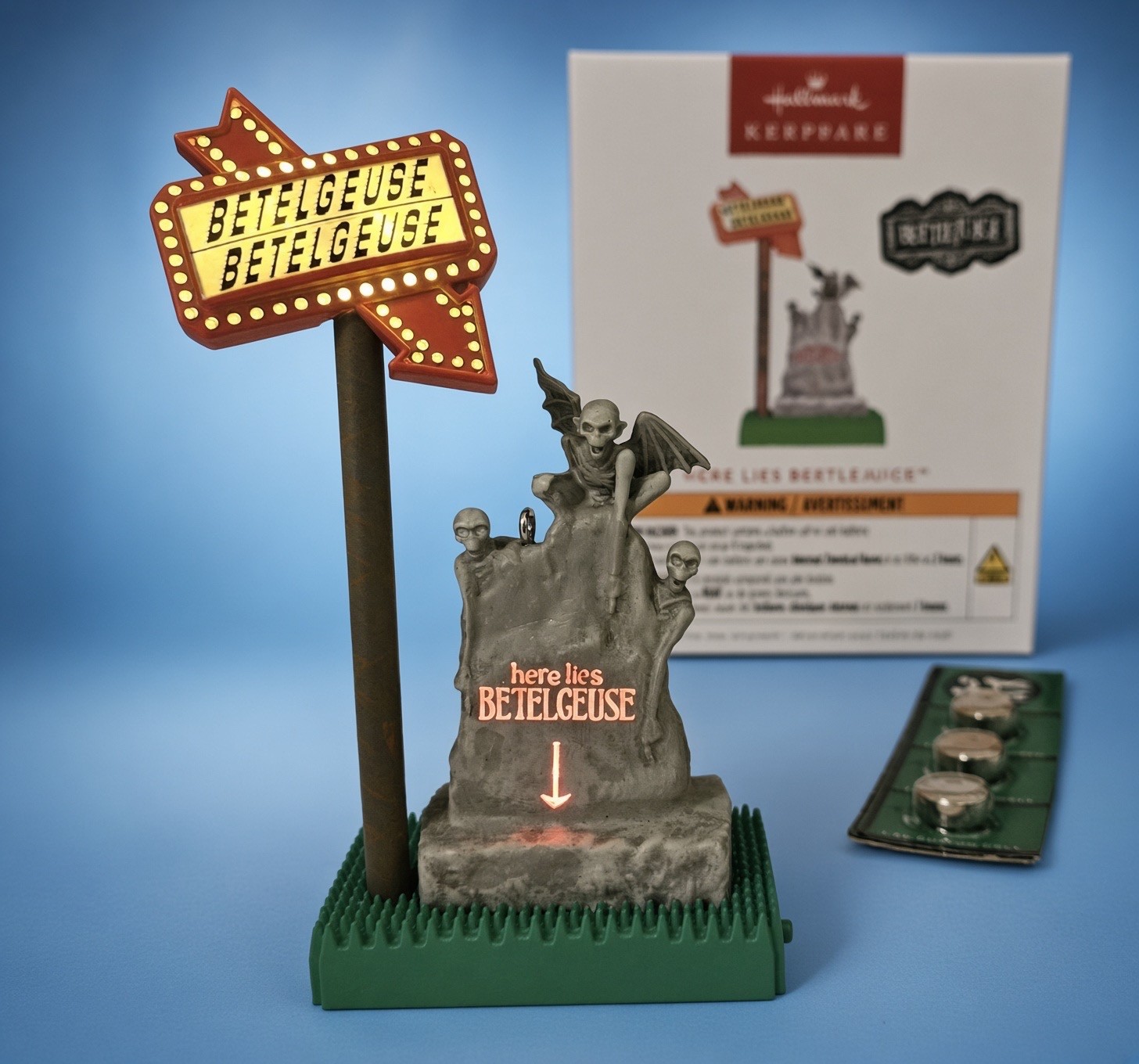 2025 Hallmark Here Lies Beetlejuice Magic Light Keepsake Ornament New in Box