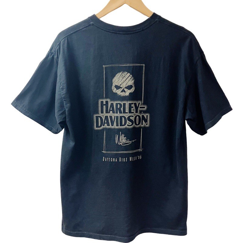 Vtg 2006 Harley Davidson Daytona Bike Week Willie G Skull Graphic T Shirt LARGE