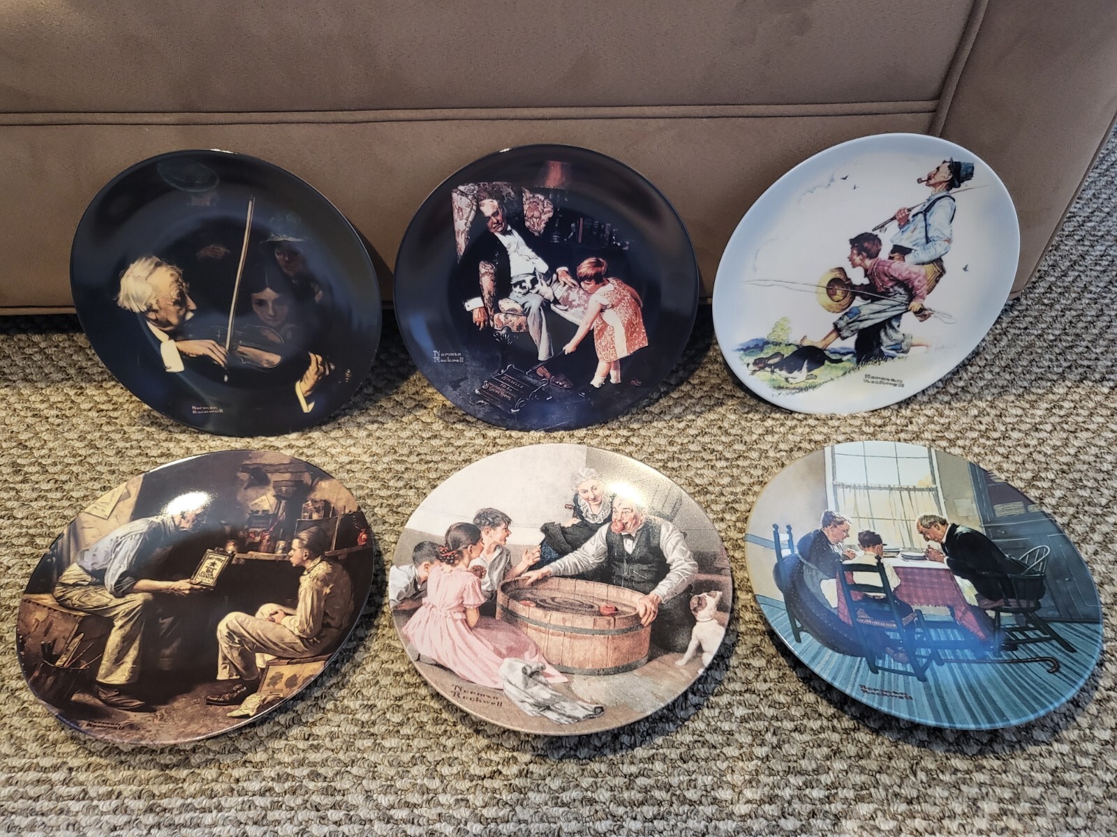 🎨 RARE Norman Rockwell 10 Plate Collection – Knowles 1985 – LIMITED EDITION🎨