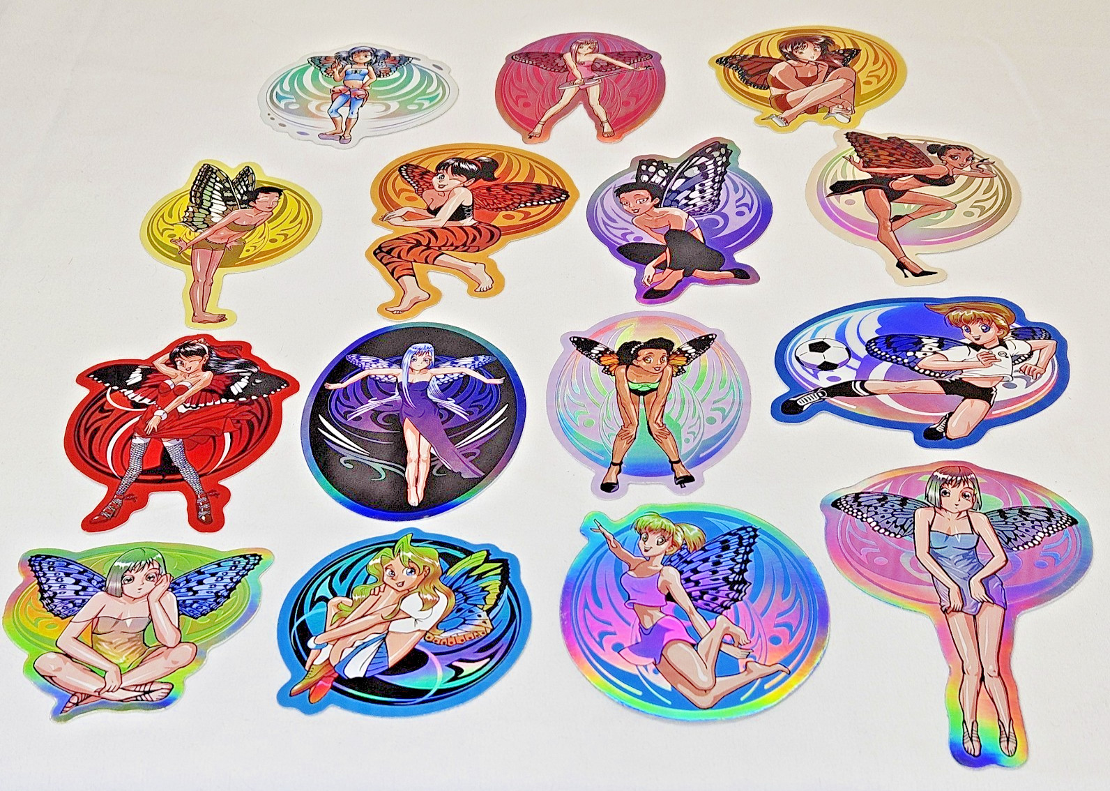 Vending Machine Sticker Set Pixie Pals   2009 Complete Holographic NM