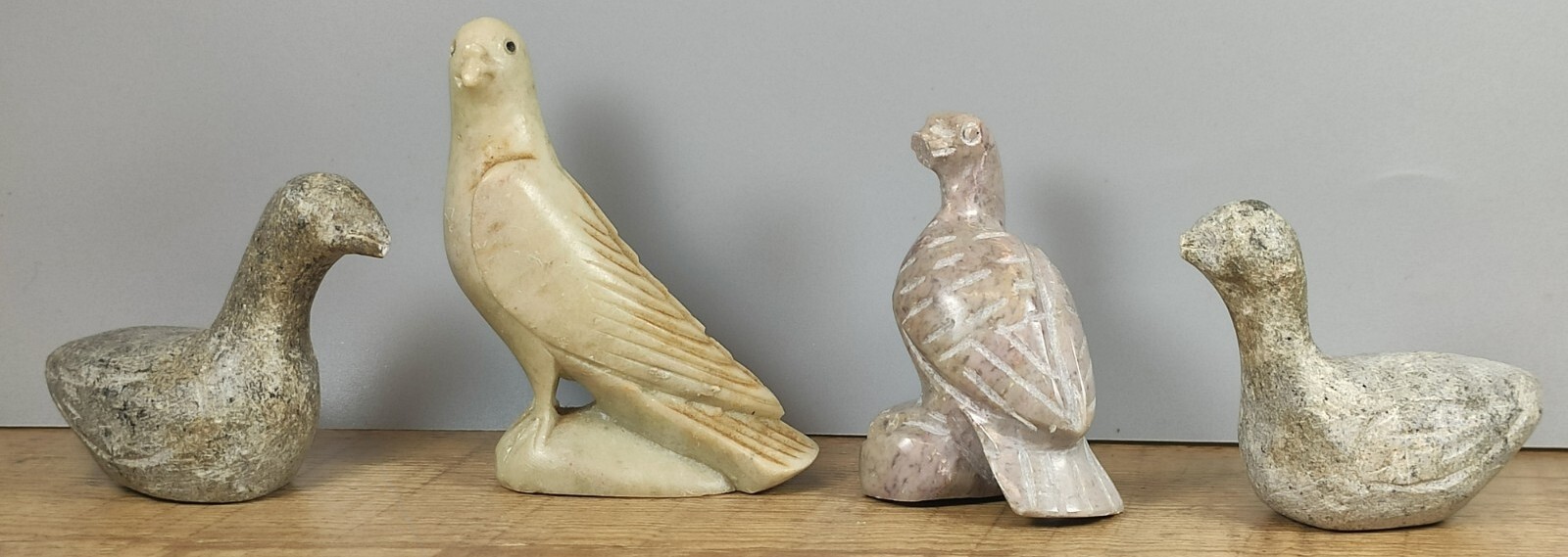 Vintahe Stone Bird Miniature Mini Figurines 1½