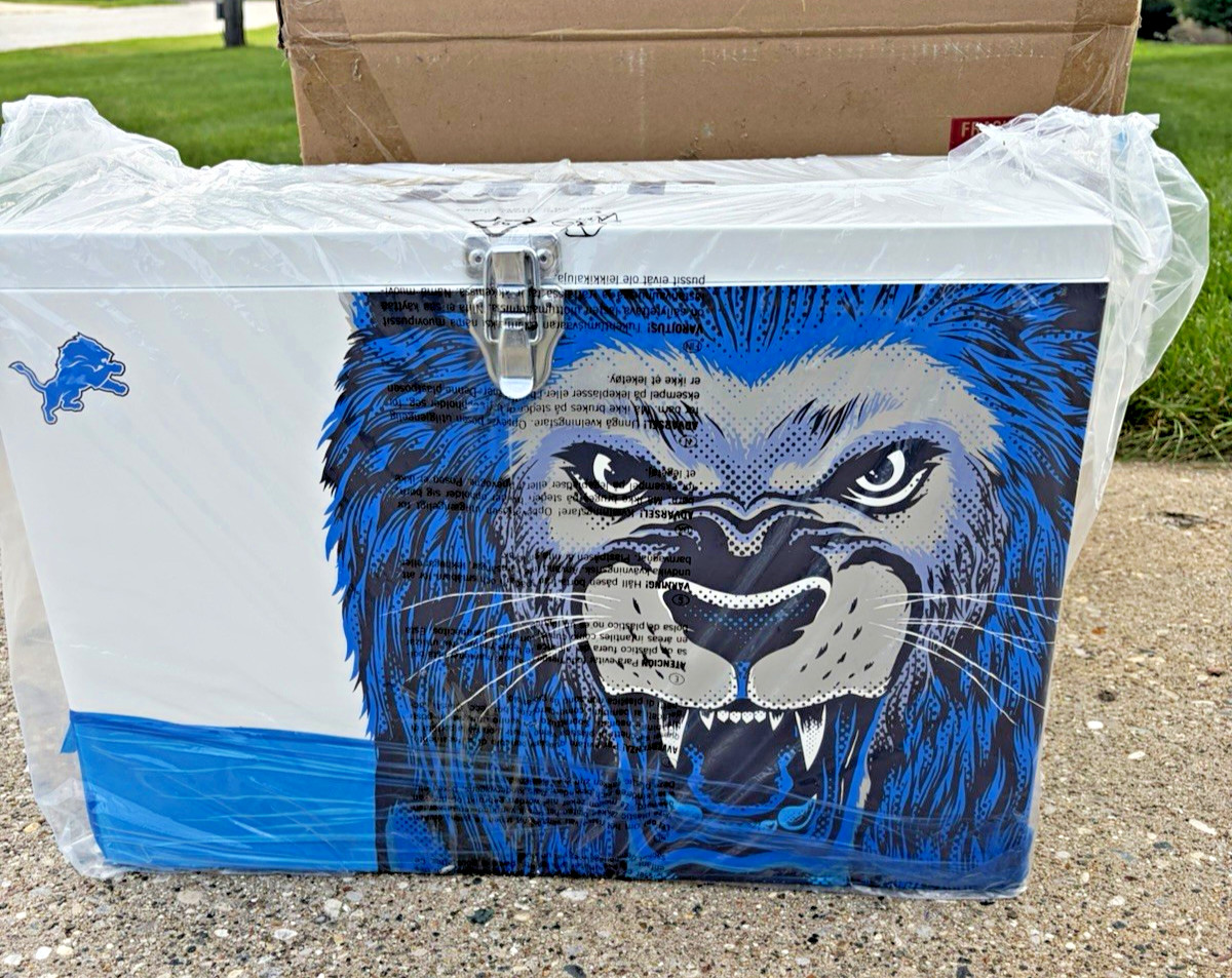NEW Miller Lite Detroit Lions Football Ice Box Cooler Beer 🍺🏈🦁 NFL