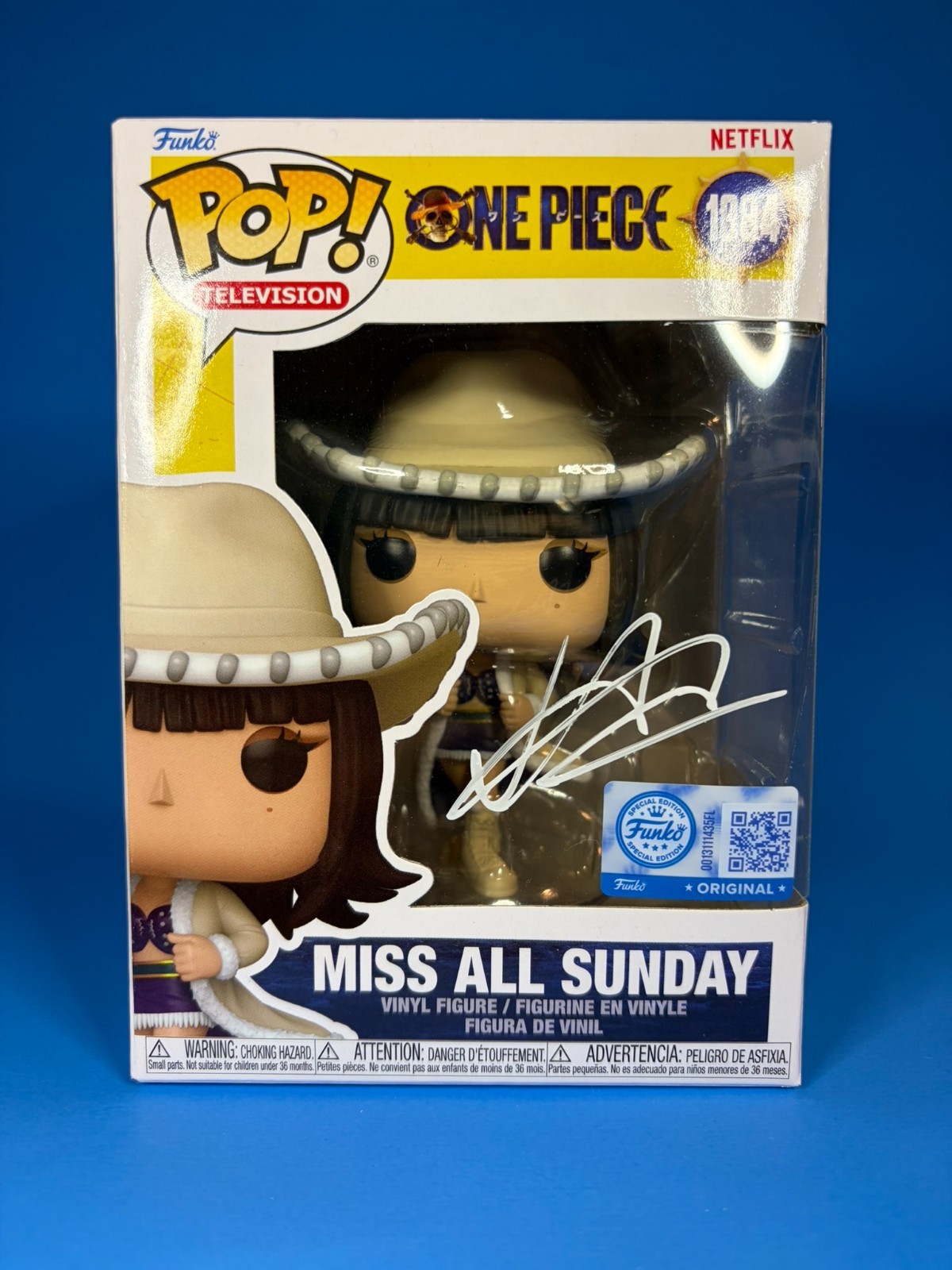 Funko Pop Miss All Sunday 1884 One Piece LA Nico Robin Signed Auto Lera Abova