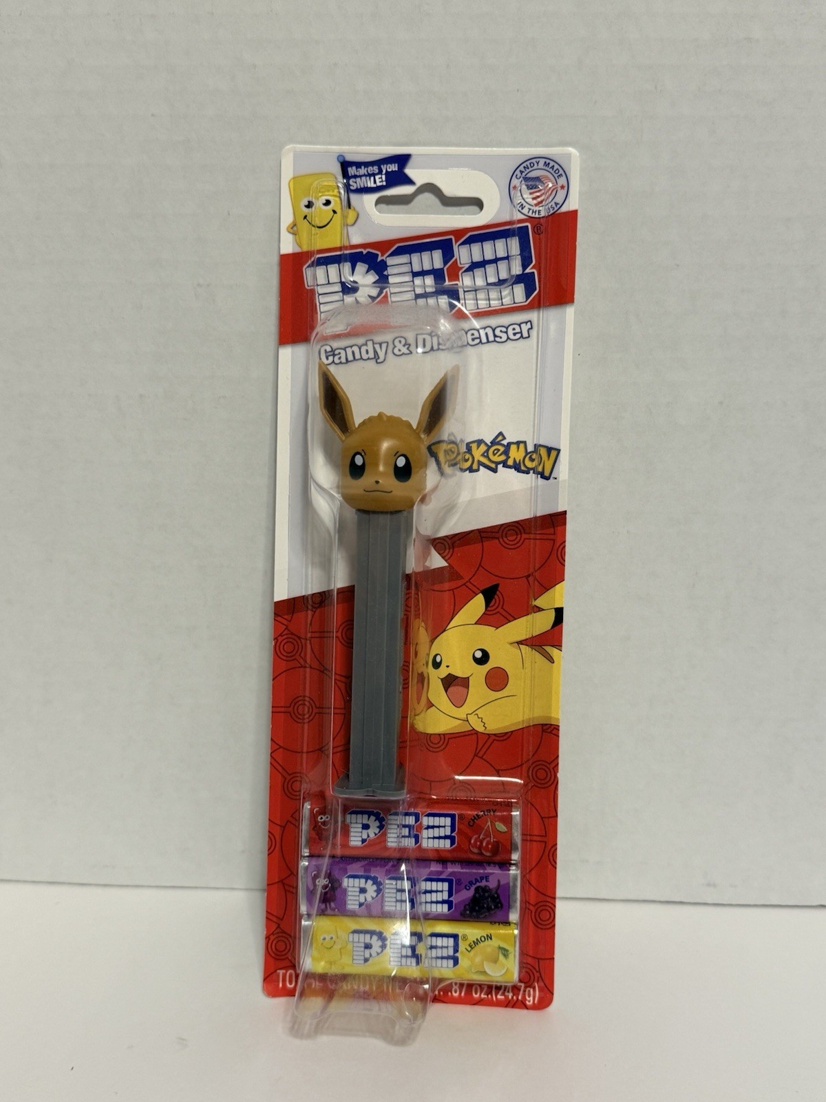 Pokemon PEZ Dispenser Eevee Sealed New w/ Candy Nintendo 2023 Blister Pack
