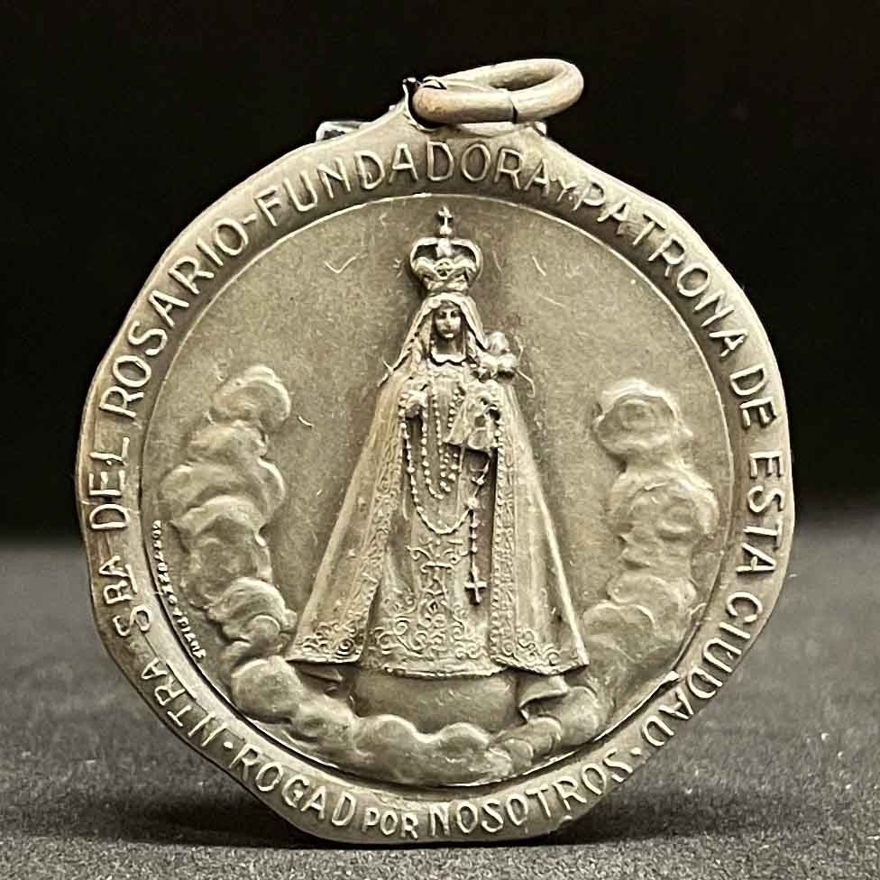 Argentina 1927 Our Lady of Rosary Mother Church new beautification works, medal