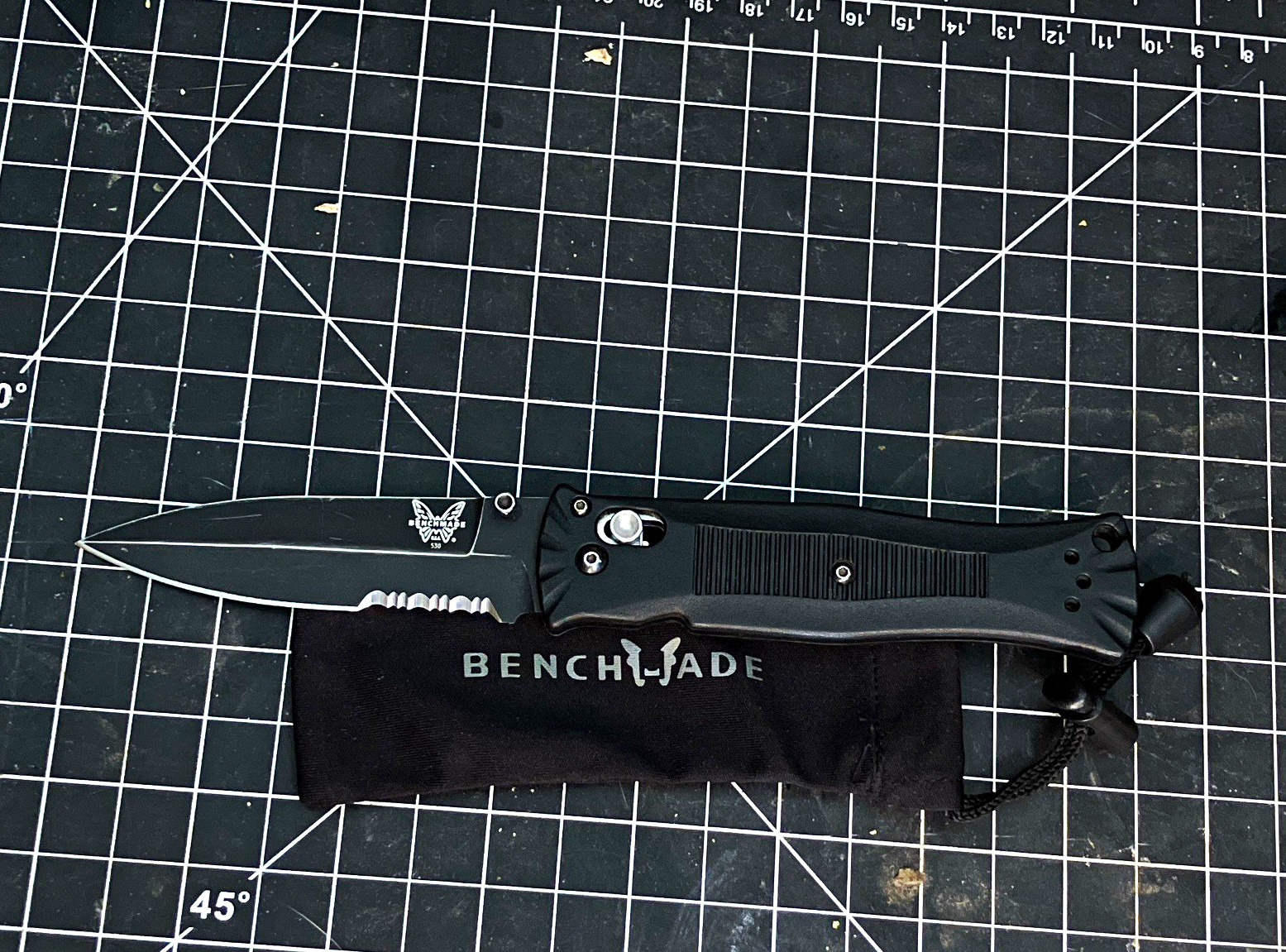 Benchmade 530 Mel Pardue 154CM Black Combo Edge Benchmade 530 Mel Pardue 154CM Black Combo Edge