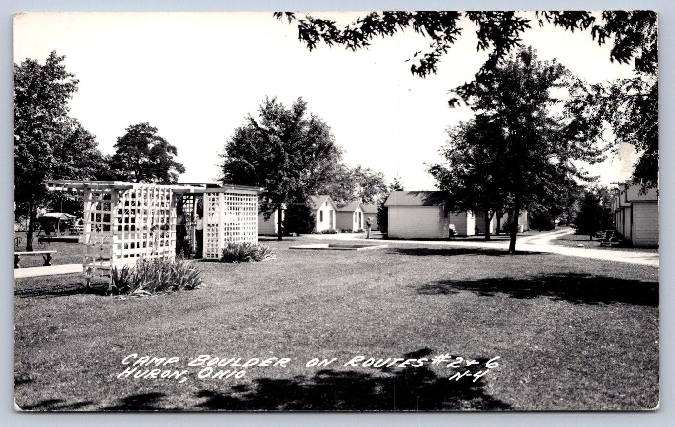K67/ Huron Ohio RPPC Postcard c1940s Camp Boulder Route 2 & 6   99