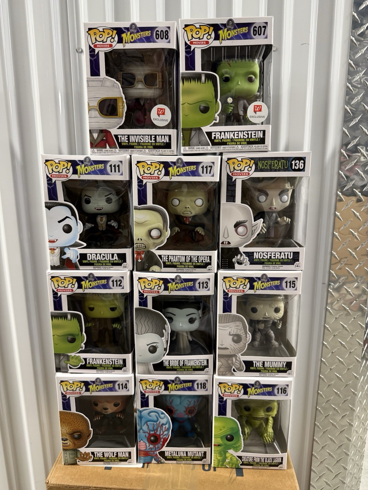 Funko Pop Vaulted Universal Monsters 11 Figure Lot Frankenstein Creature More