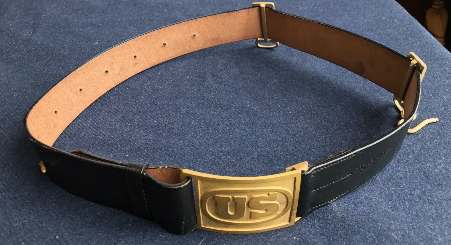 M1874 Cavalry Leather Saber Belt with US Buckle Size LARGE (42-48) Indian Wars
