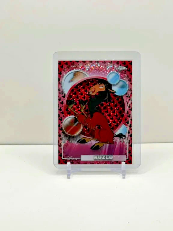 Topps 2026 Topps Chrome Disney Kuzco #17 Red and Black refractor /28 Topps 2026 Topps Chrome Disney Kuzco #17 Red and Black refractor /28
