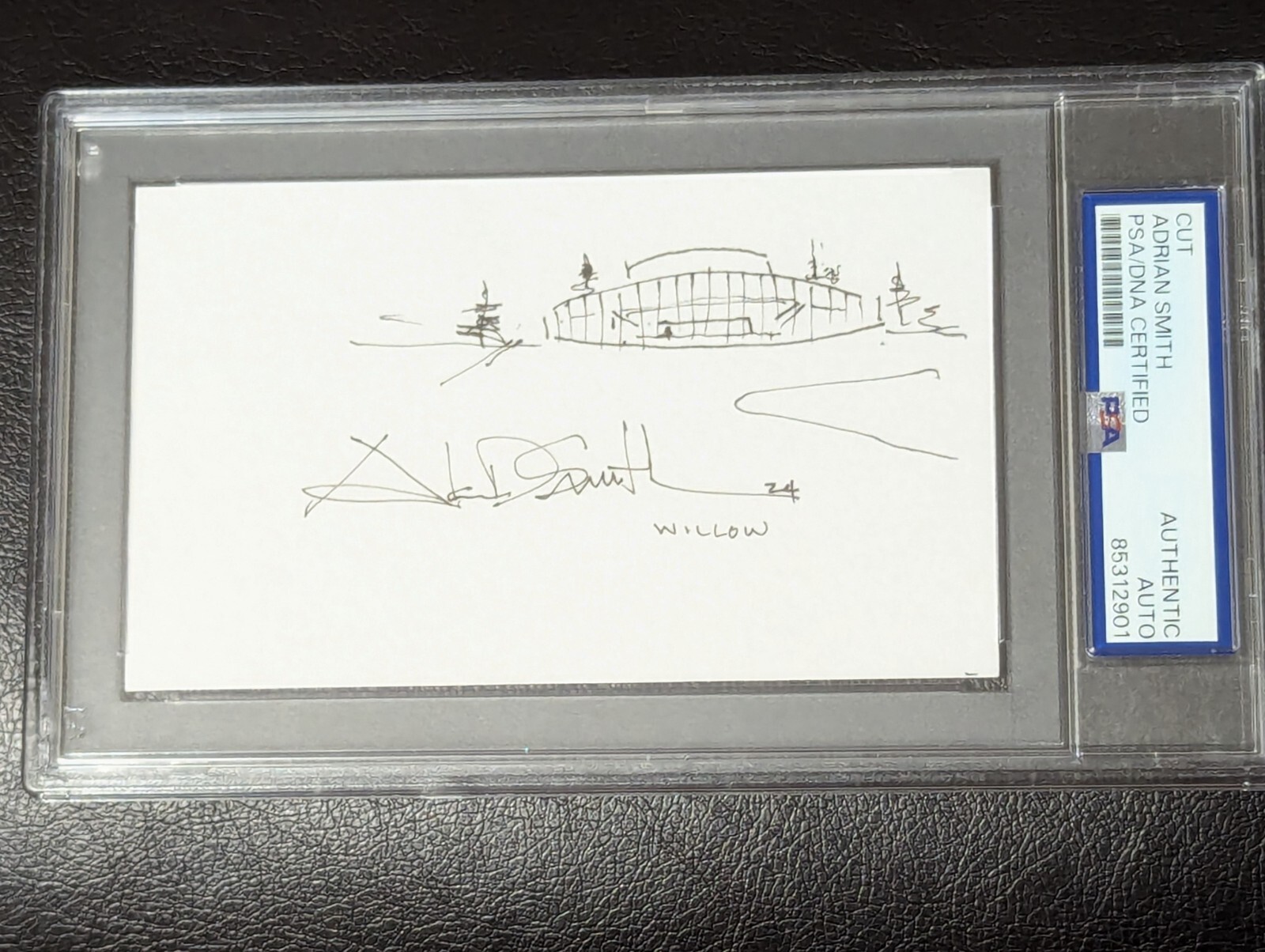 Adrian Smith Autograph PSA Hand Drawn Willow Creek Community Church\'s North Shor