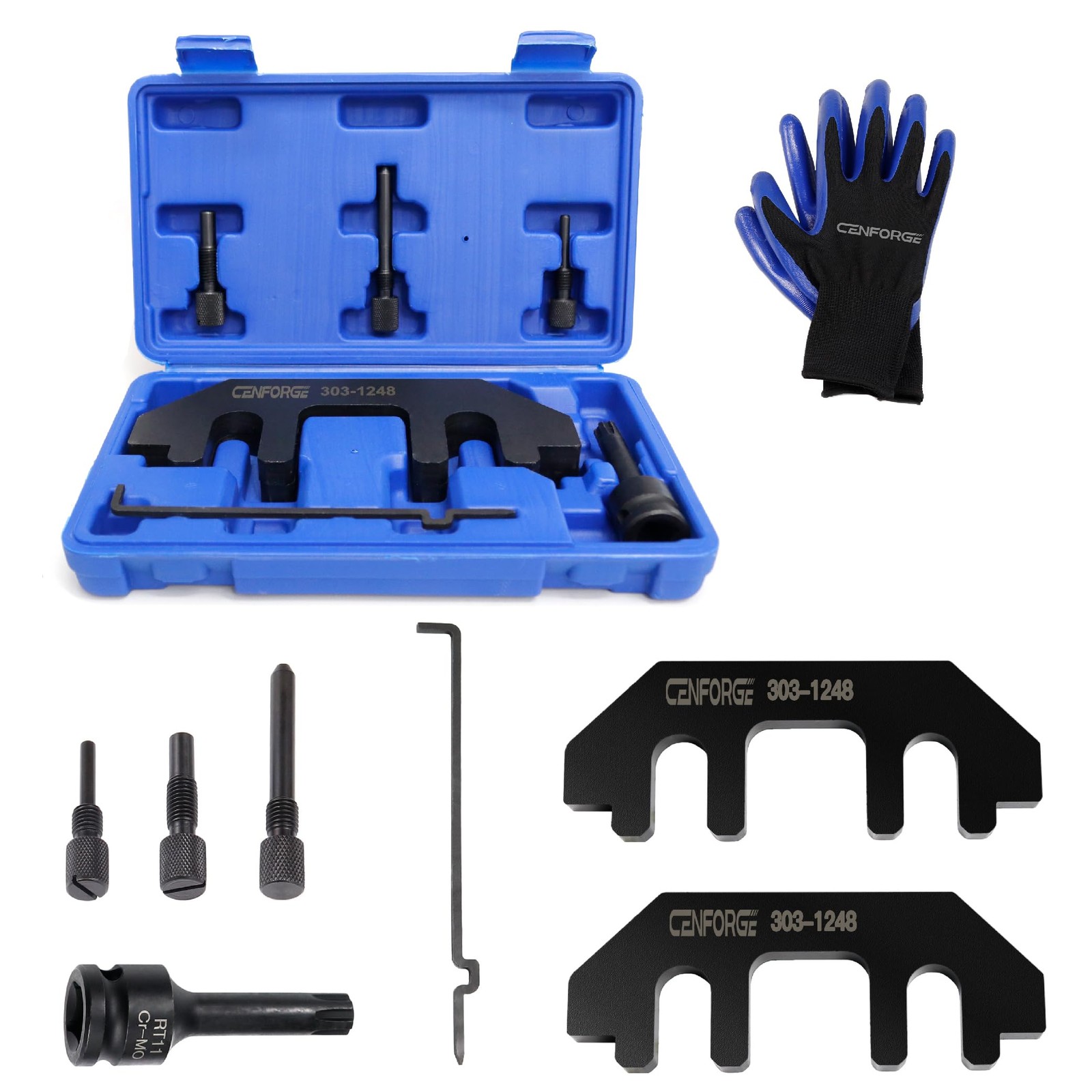 303-1248 7PC Camshaft Holding Timing Tool Kit for Ford 3.5L & 3.7L 4V Engine, w