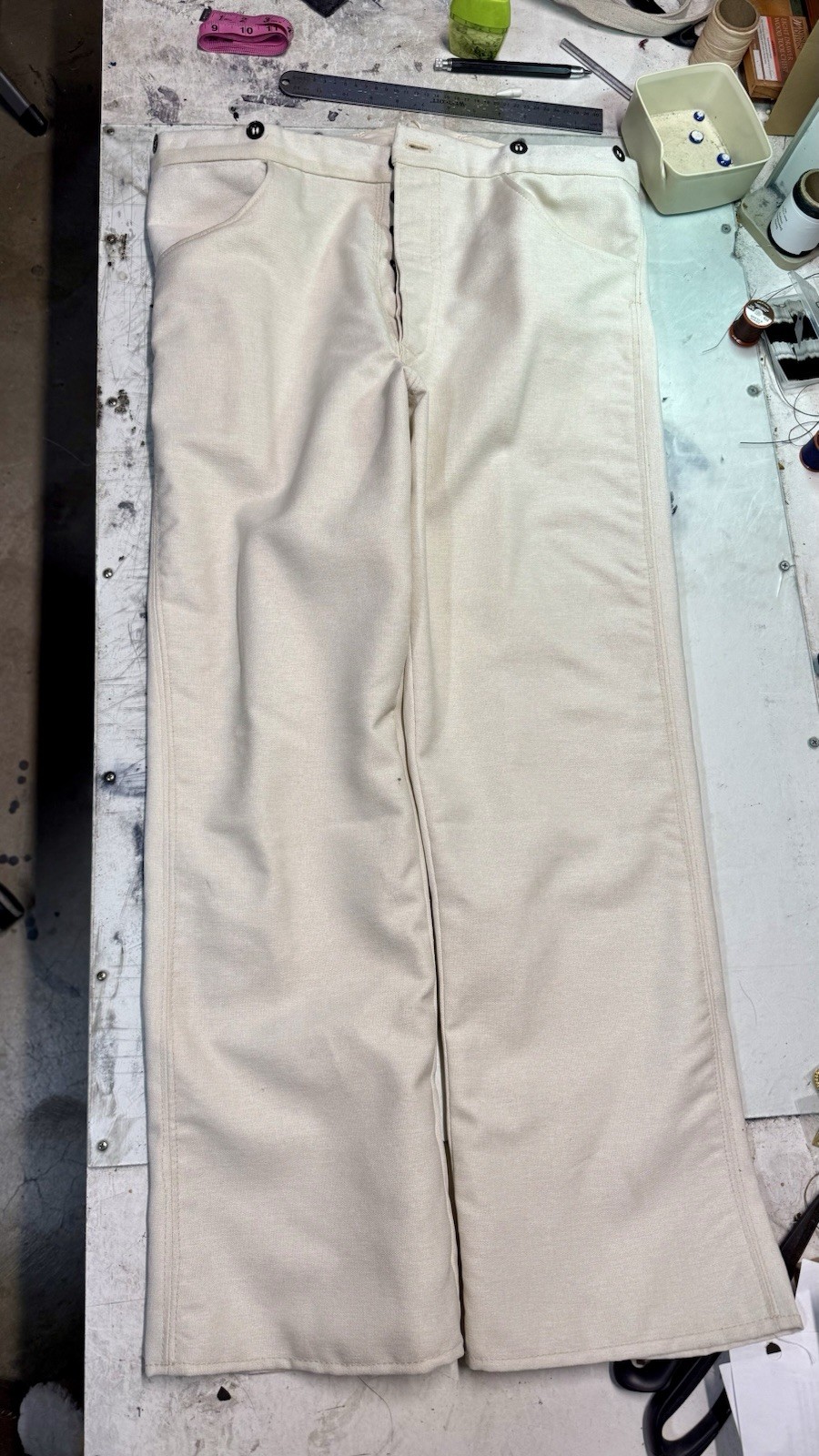Linen Trousers Indian Wars Period - 34 X 30