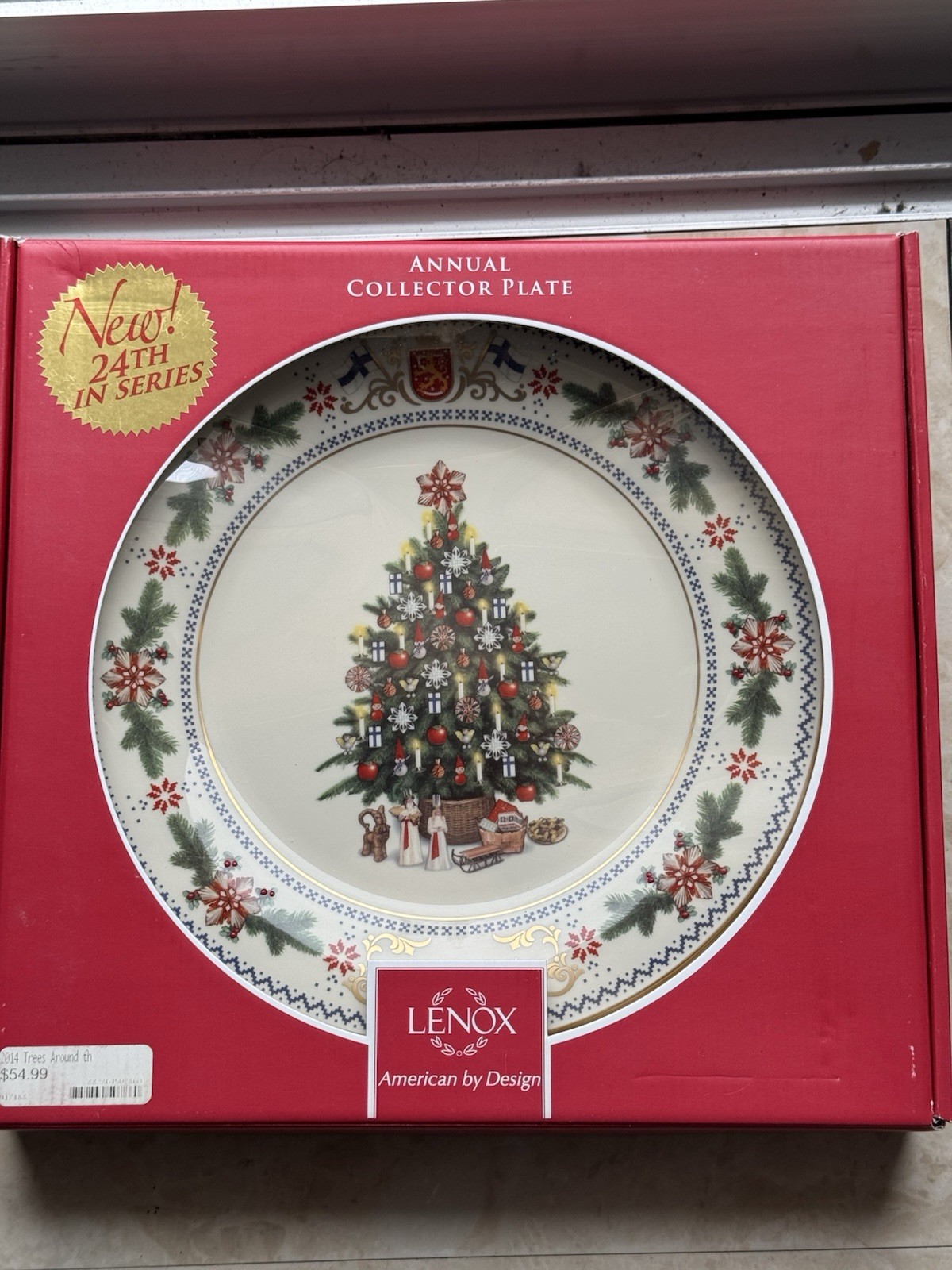 BNIB LENOX 2014 CHRISTMAS AROUND THE WORLD ANNUAL PLATE, “FINLAND” LIMITED EDIT