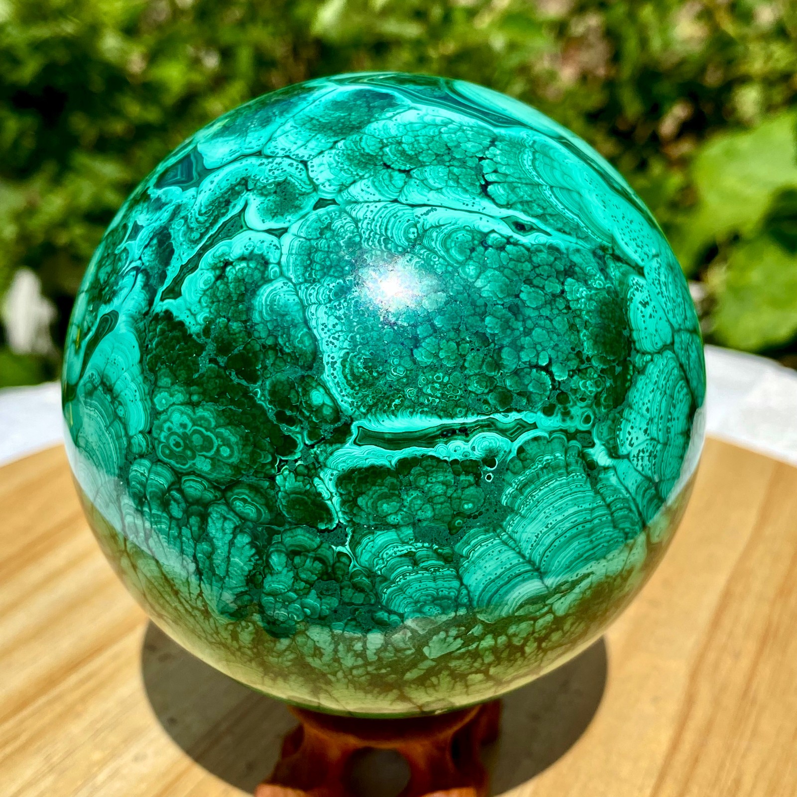 2.8LB  Natural malachite ball quartz crystal energy ball reiki healing