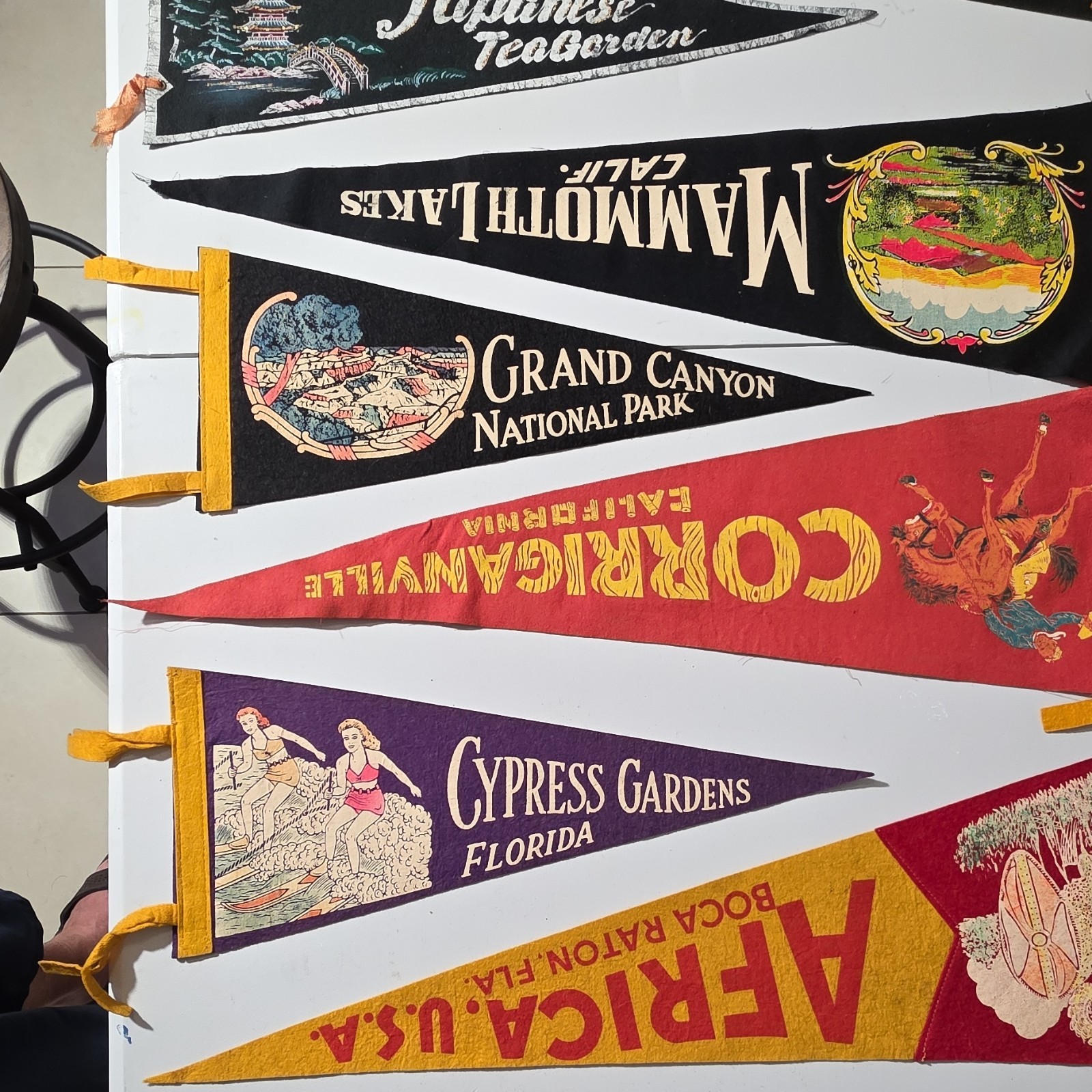 Some Vintage and Some Rare Souvenir. Banners From All Over Really Great Shape