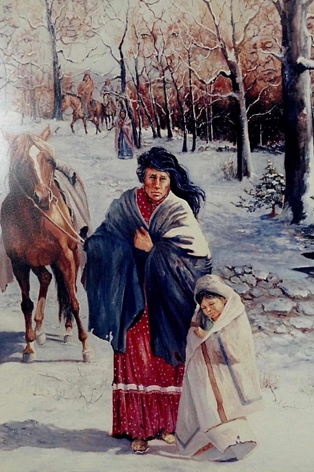 PAT McALLISTER MOTHER DAUGHTER NATIVE AMERICAN ART PRINT L.E. 27/250 SIGNED