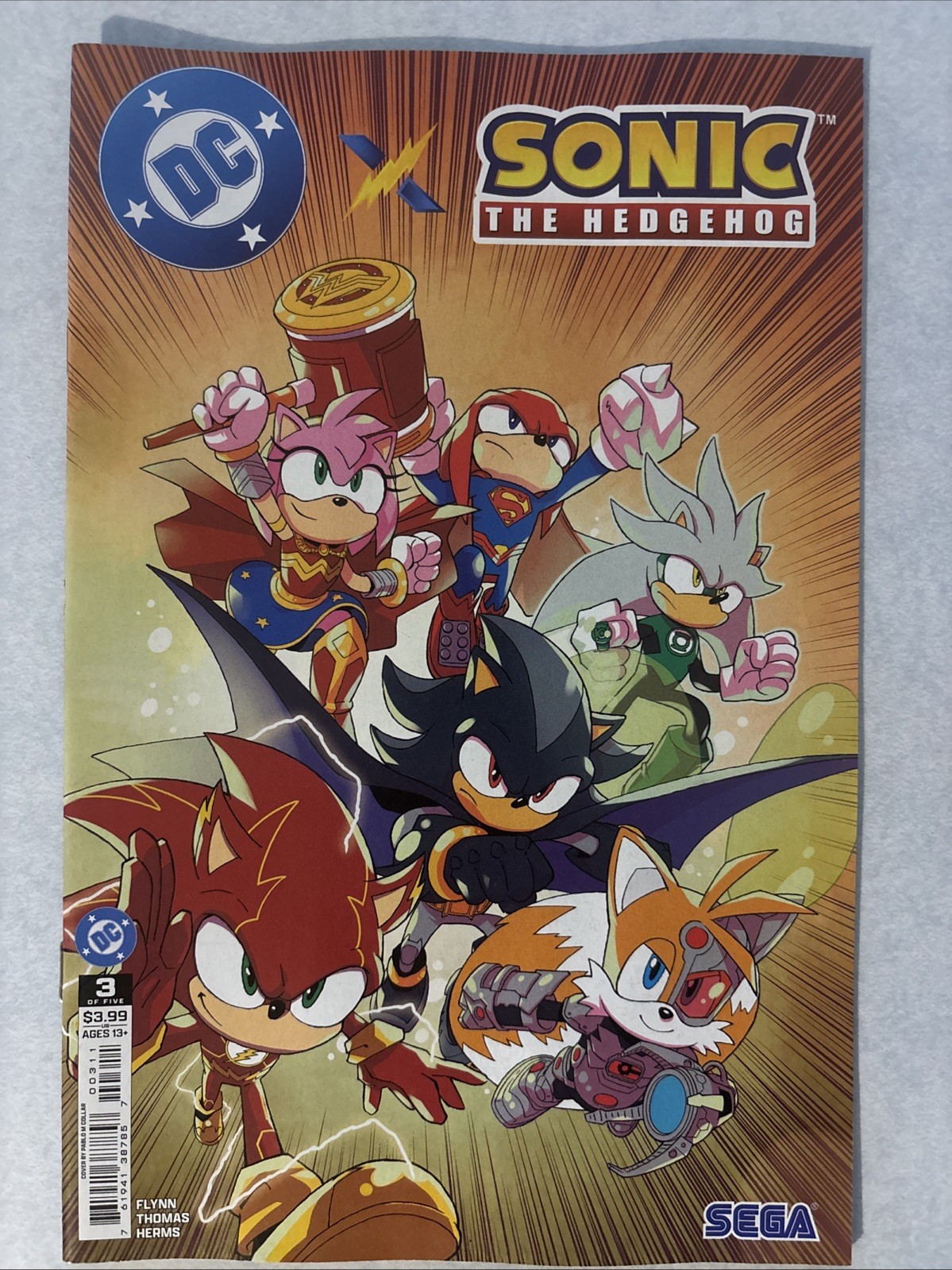 DC x Sonic the Hedgehog #3 Cover A Pablo M Collar 1st Print DC Comics 2025