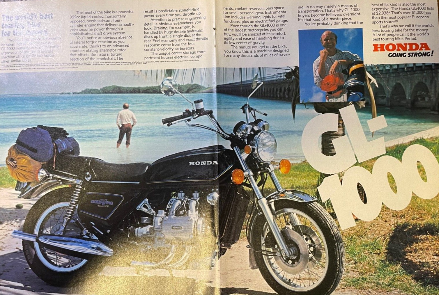 1977 Advertisement Honda Motorcycle GL-1000