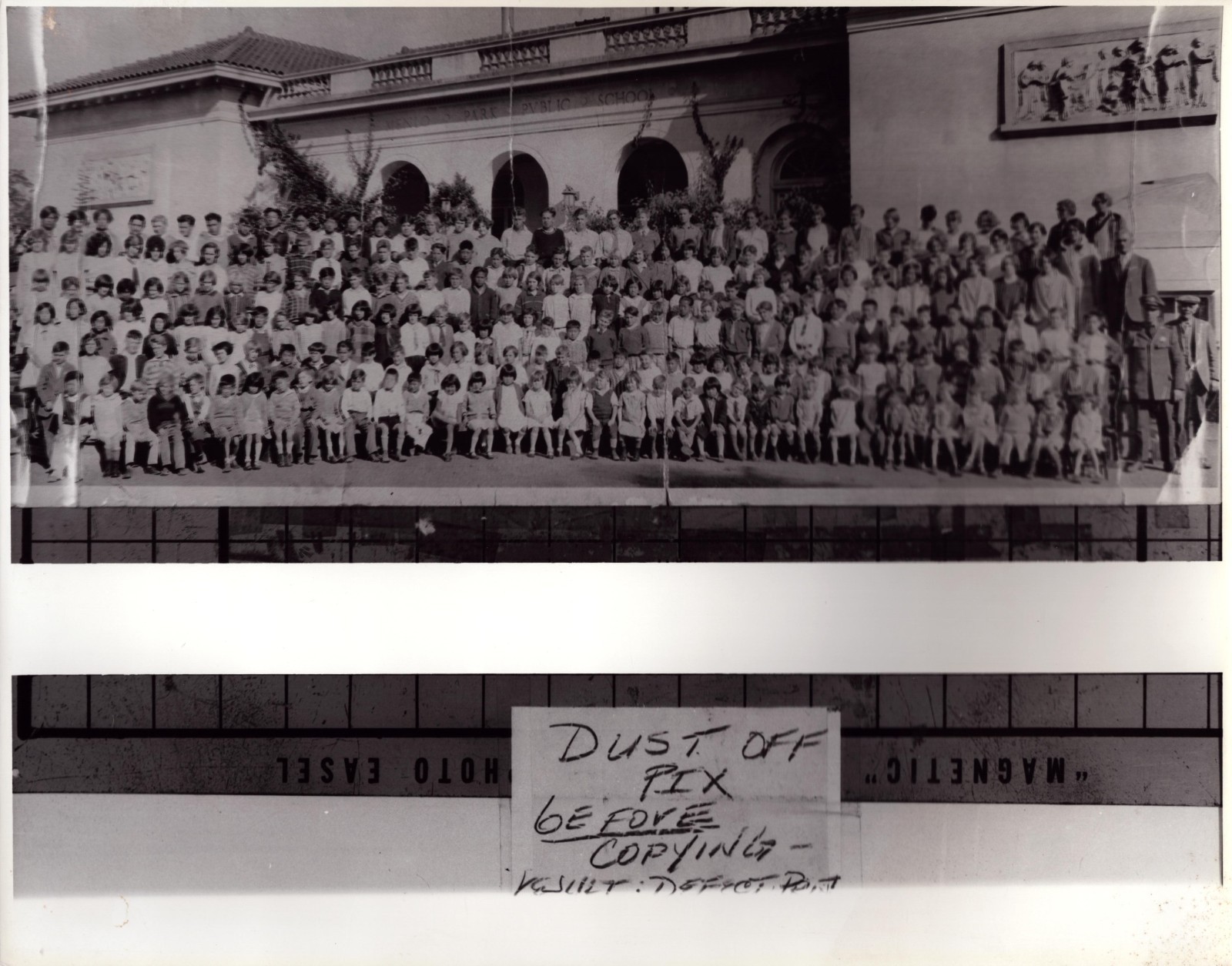 Menlo Park California Public School Picture Day Student Group Shot Vintage Photo