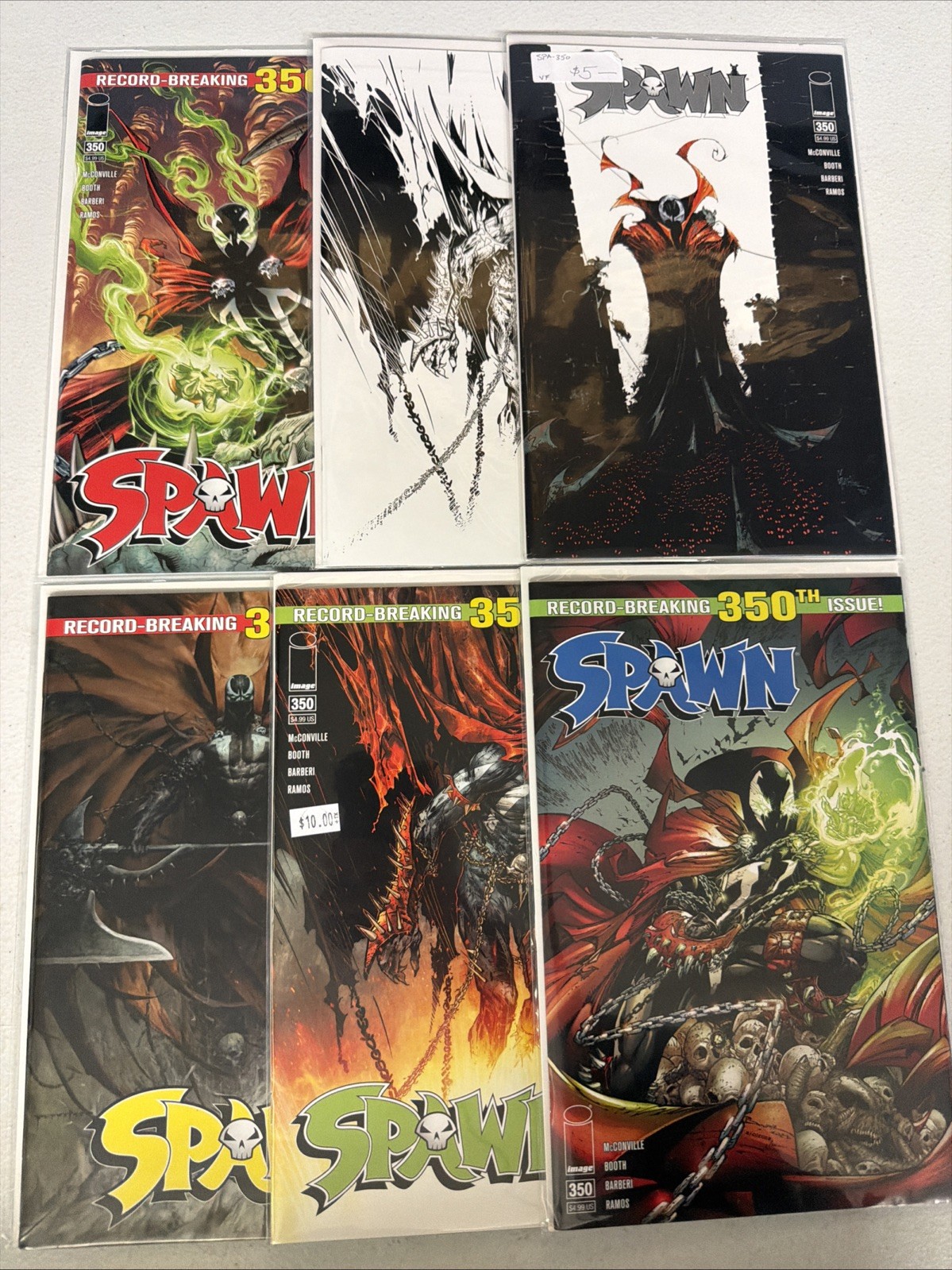 Spawn #350 x6 Copies Of Different Variants Image Lot Run Set VF/NM *T13
