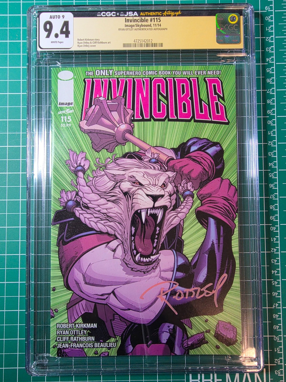 Invincible #115 CGC 9.4 JSA 9 Ryan Ottley Sig | Image Comics