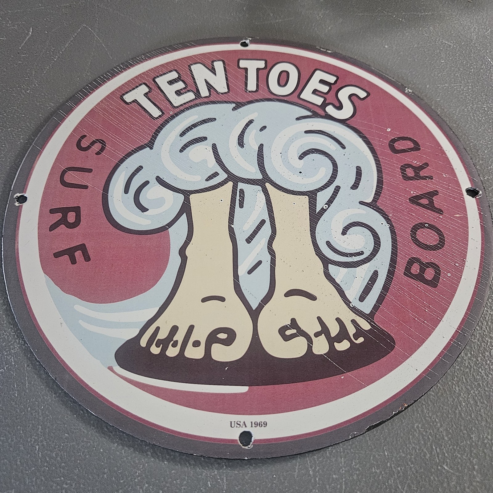 VINTAGE 1969 TEN TOES SURF 12\