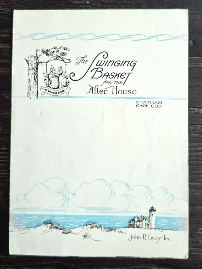 C. 1940s The Swinging Basket Guest House Inn Chatham MA Brochure Vintage Travel