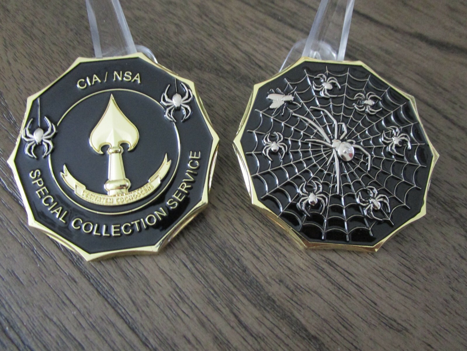 Special Collection Service CIA NSA Spider Web Challenge Coin