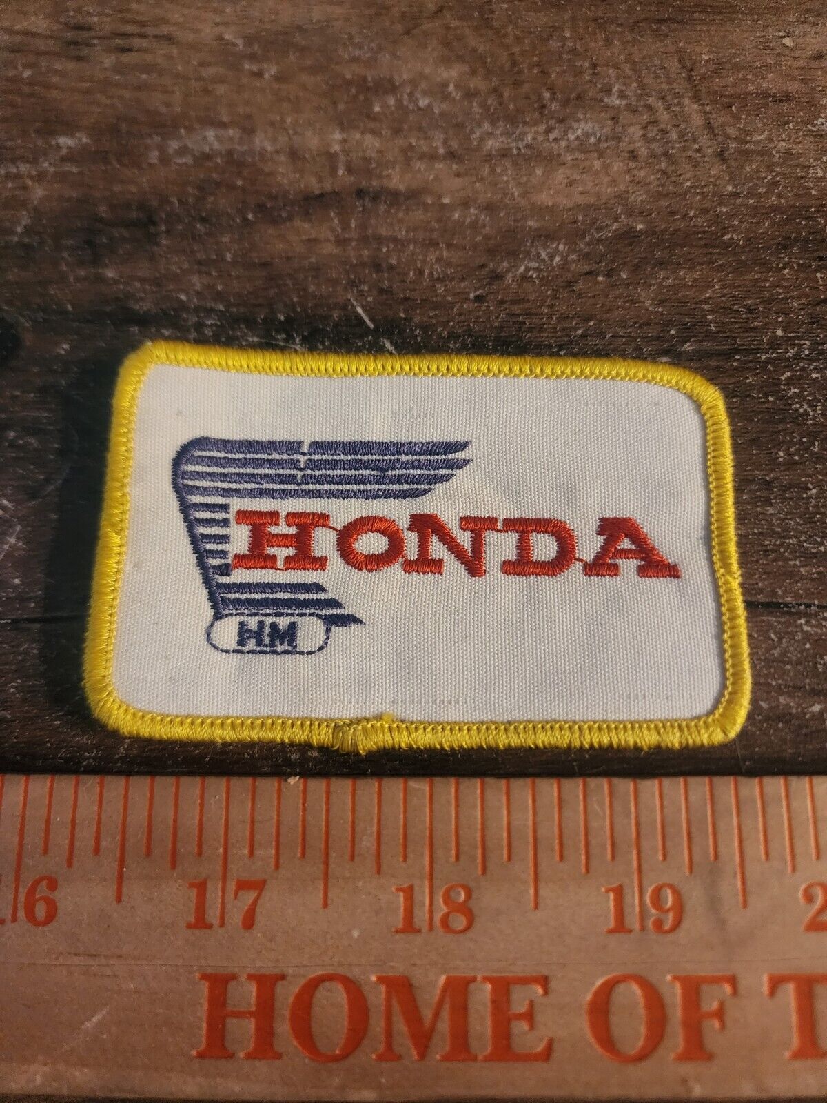 Vintage Honda Sew On Embroidered Patch Rectangular 