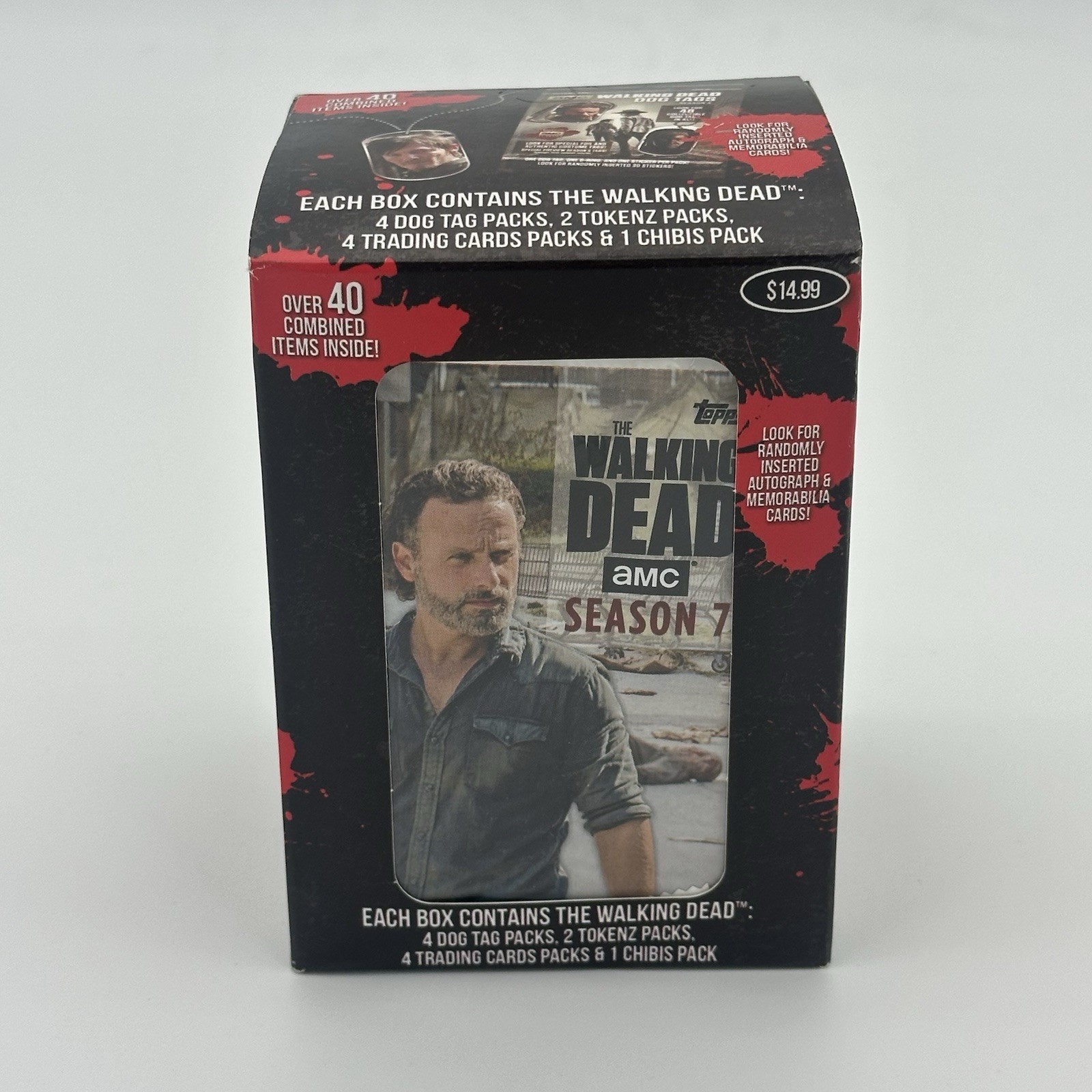 🧟 The Walking Dead Collectors Box Dog Tags, Trading Cards + Figurines Inside🧟