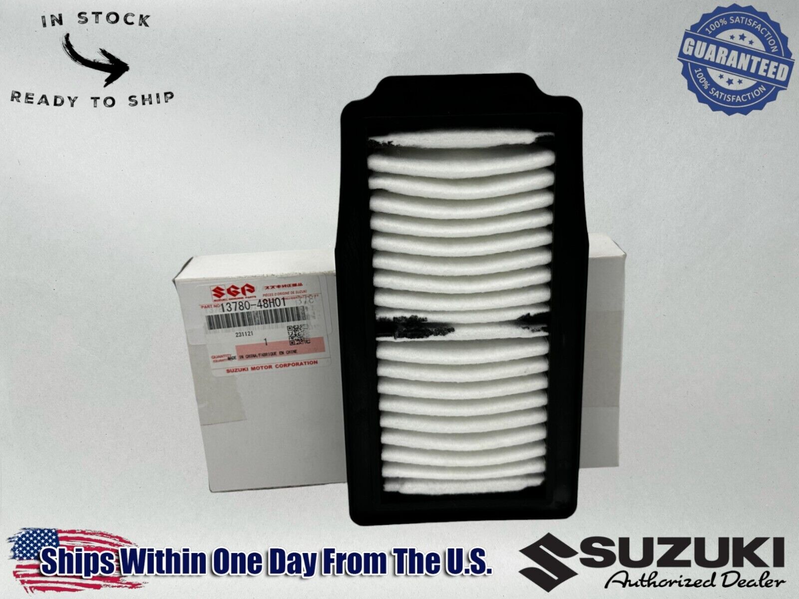 Suzuki Genuine OEM Authentic Air Filter 13780-48H01