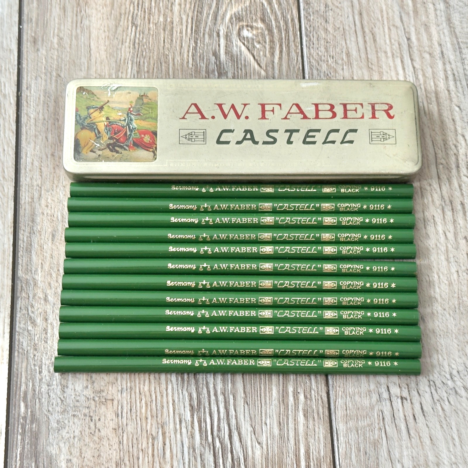 Vintage A.W. Faber Castell 9116 Soft Copying Black Pencil Lot Germany Unused