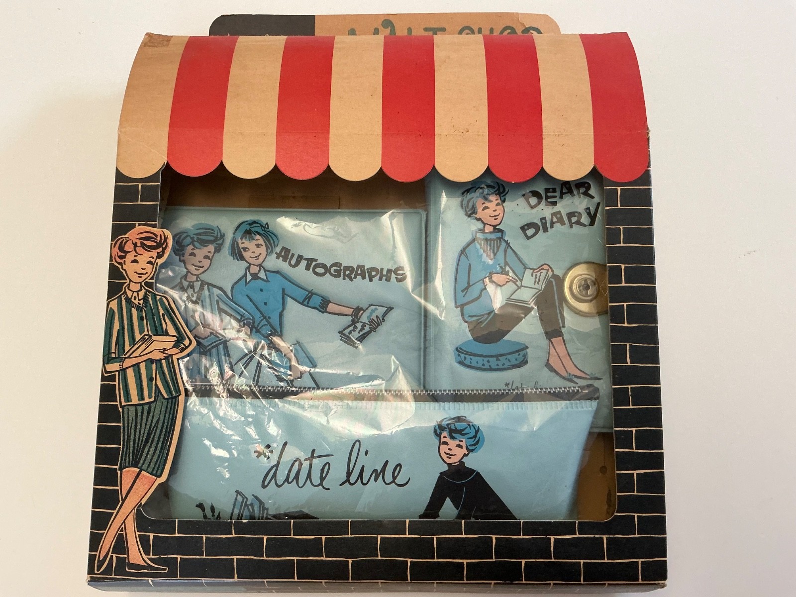 Vintage 1950\'s Ponytail Date Line Siris Teen Vinyl STORE DISPLAY RARE diary