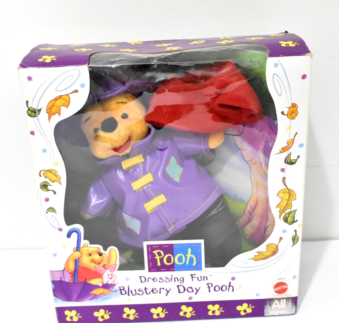 NEW Mattel Disney 1998 Dressing Fun Blustery Day Pooh Vintage and Rare