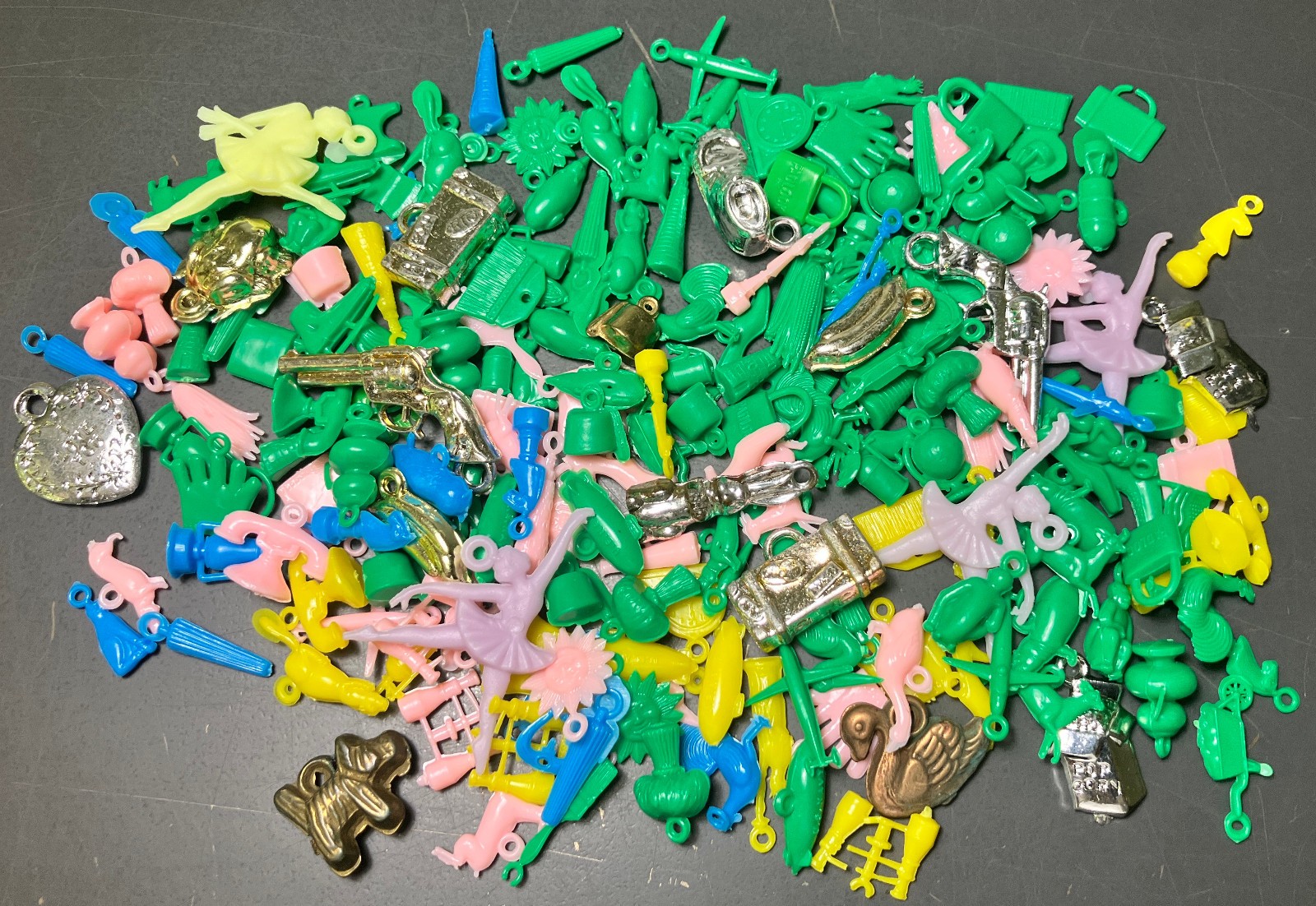Vintage Cracker Jack Gumball Prize Charm Lot Plastic 150+ Mixed 1950s-70s