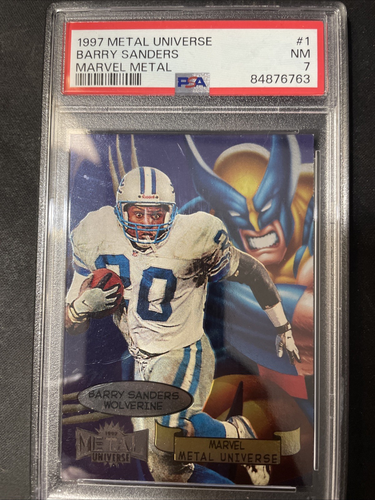 1997 metal universe barry sanders Marvel Metal Wolverine 