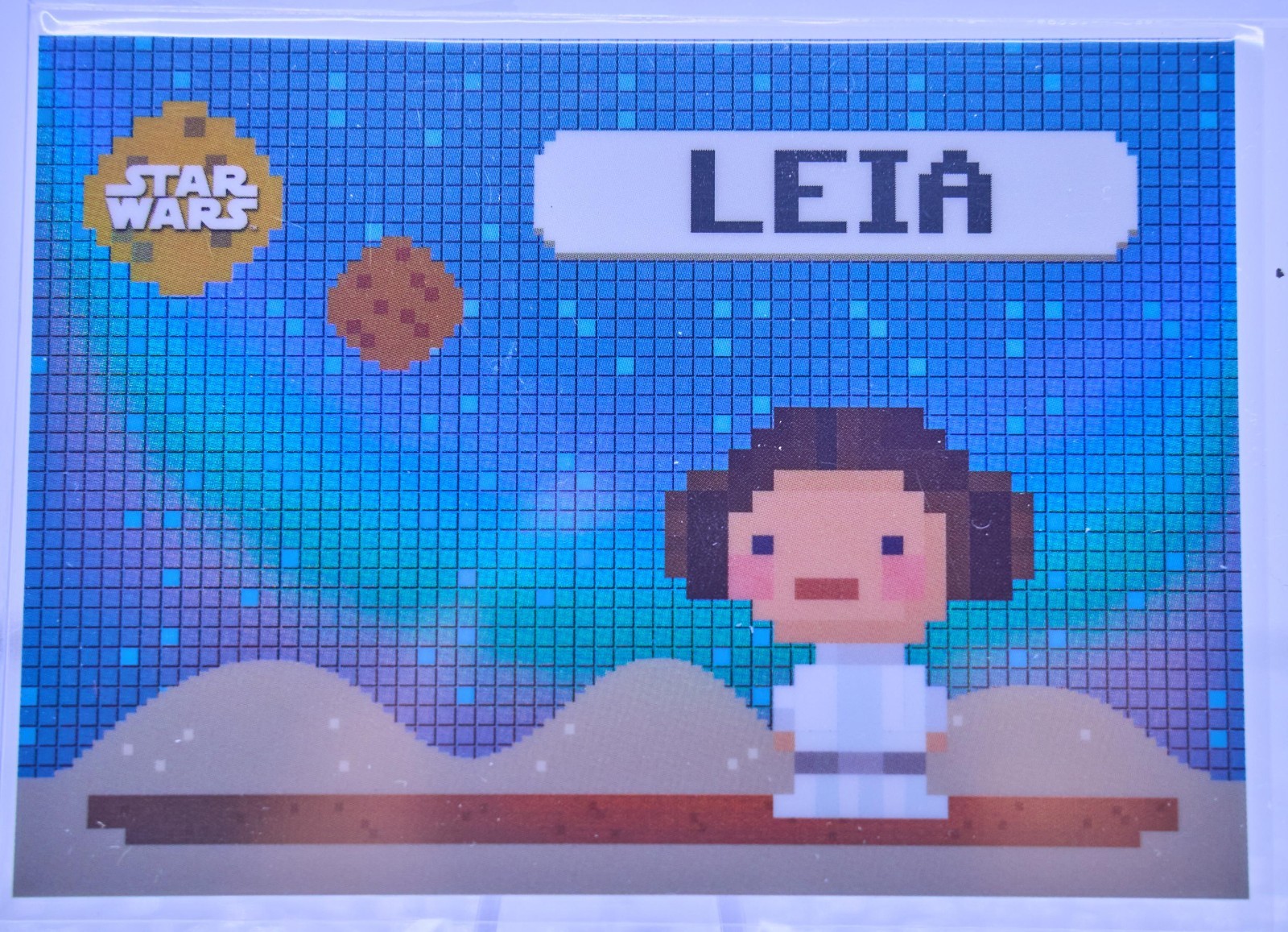 2026 Topps Chrome Star Wars Leia Organa Bonus Stage SSP Pixel Art BO-LO