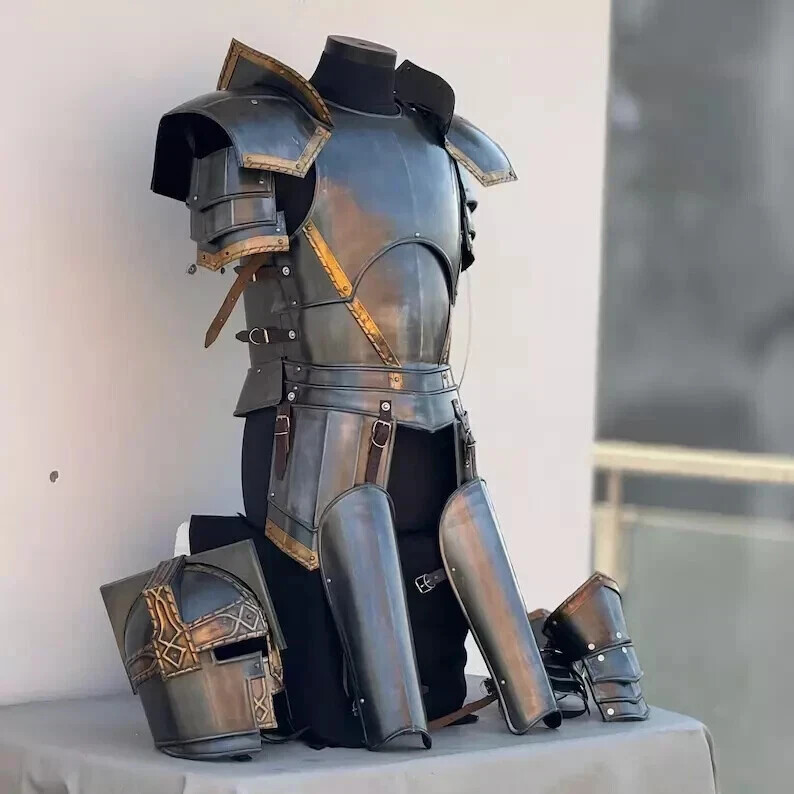 Full Body Armor Cosplay & Larp LOTR Moria Dwarfan DesignSteel Knight Armor Suit