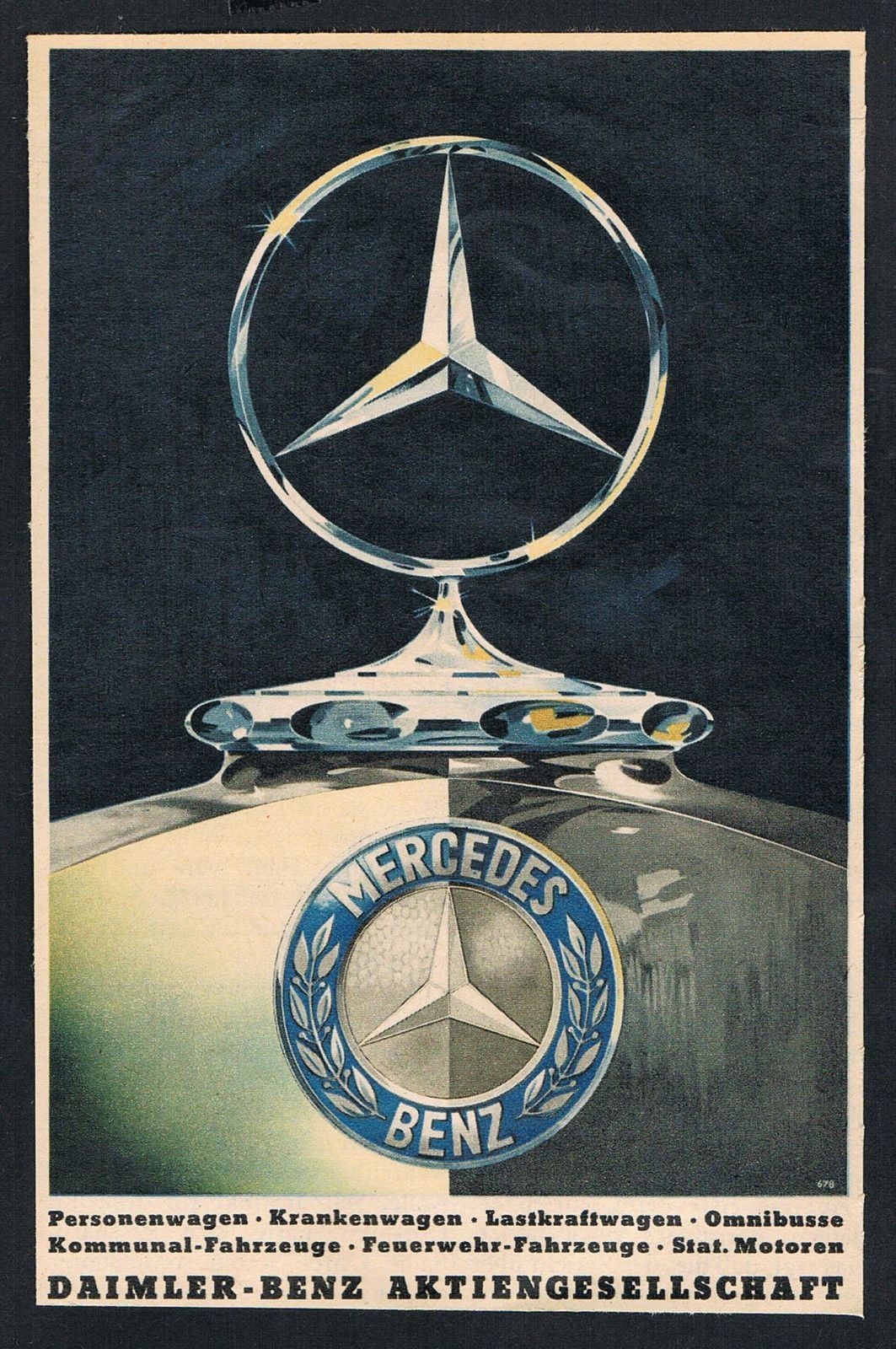 Mercedes Benz Cool Repro Print Poster 13x19