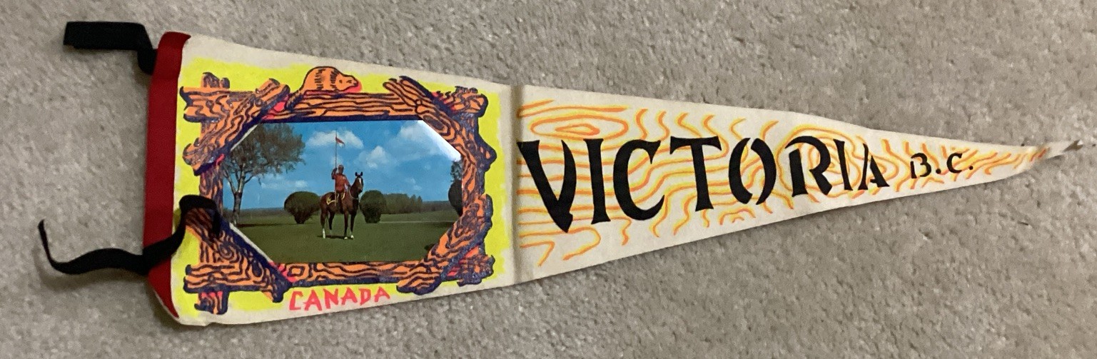 Victoria BC Canada Collectible Felt Pennant Banner with Colorful Artwork
