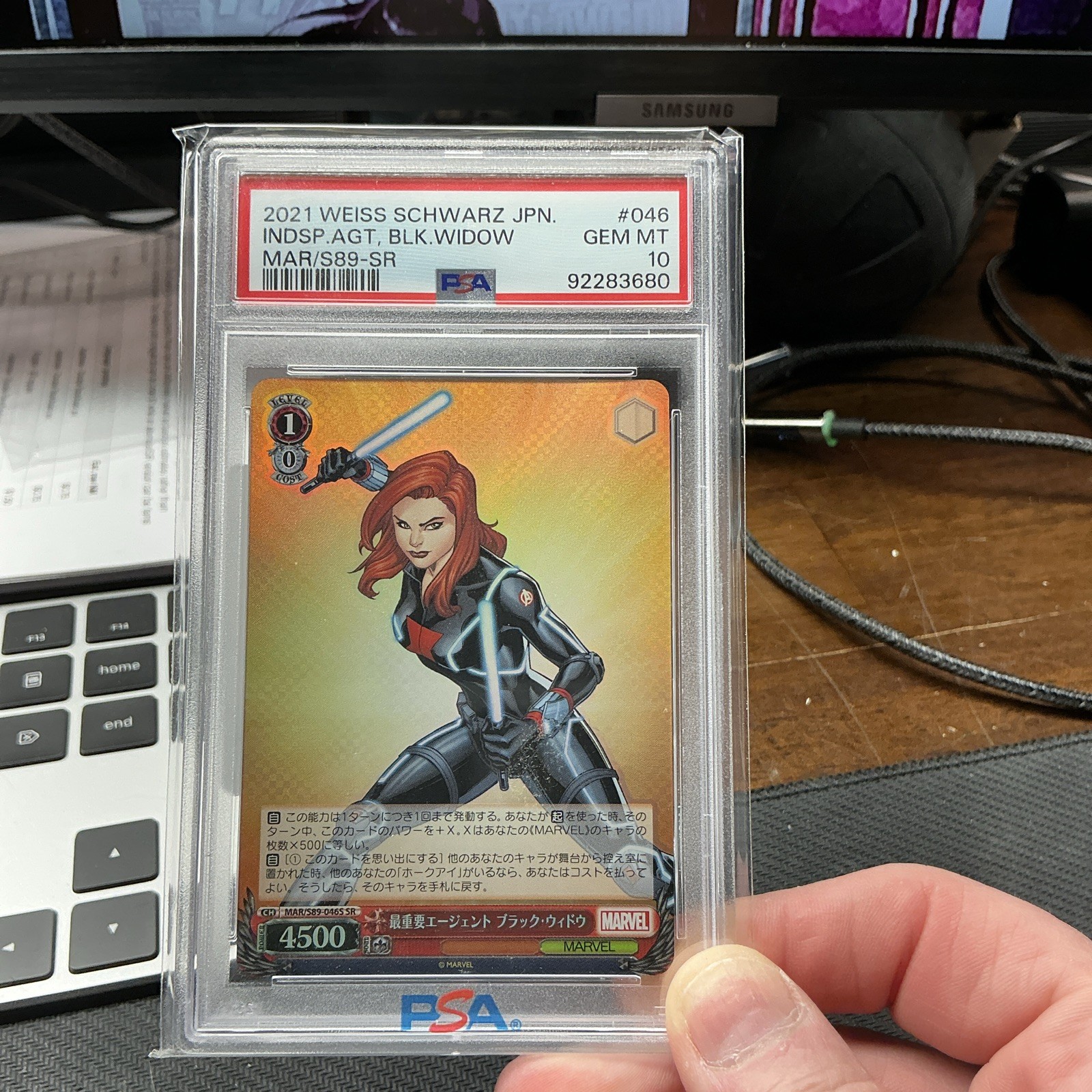 2021 Weiss Schwarz Marvel Black Widow MAR/S89-046SSR PSA 10 Gem Mint Japanese