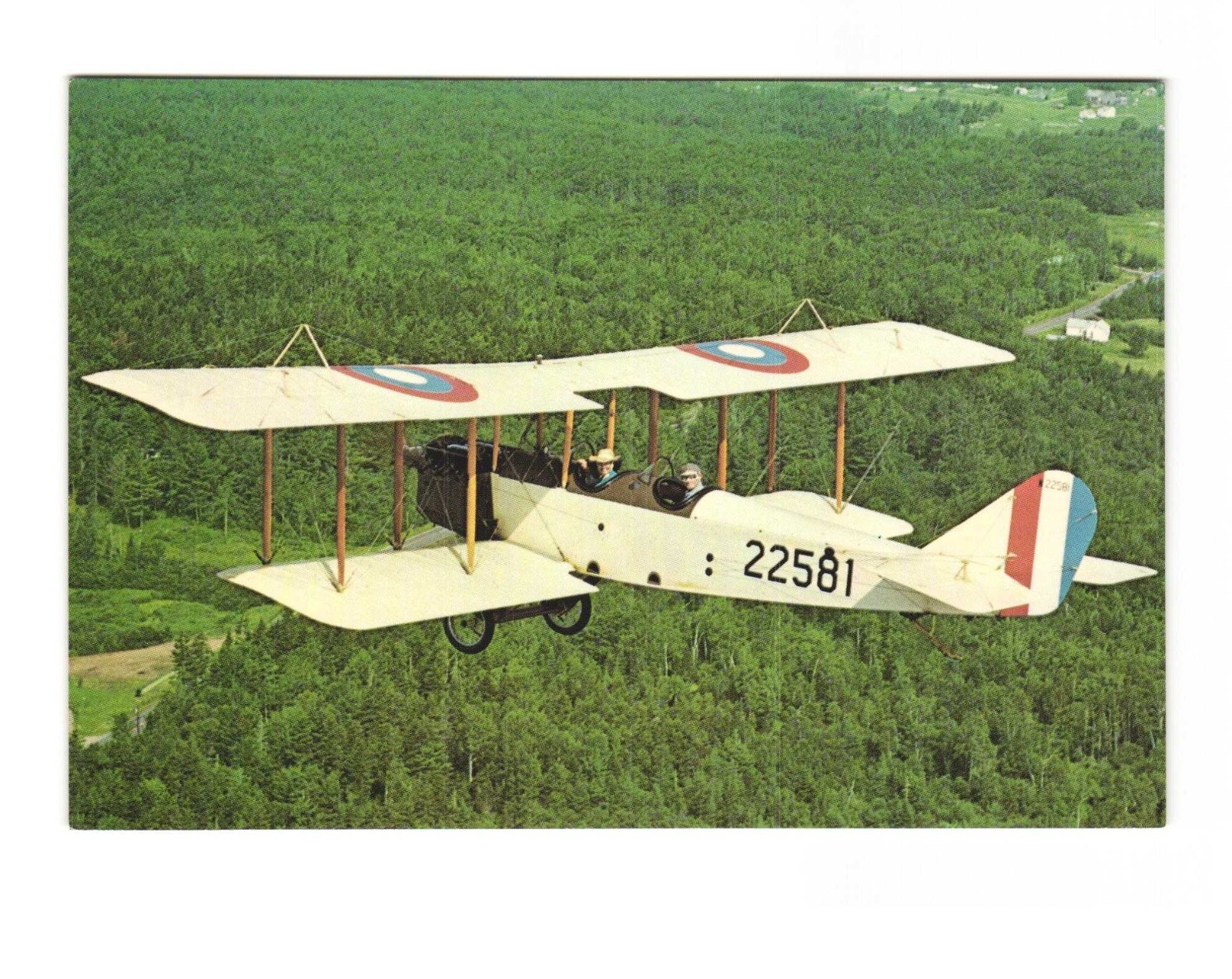 1918 J-1 Standard, Hispano Powered, Owls Head ME Vintage postcard unposted