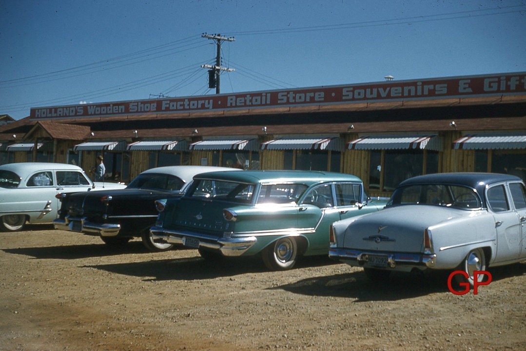 #XX160- z Old 35mm Slide Photo- Cars- Store- Holland Michigan - 1958