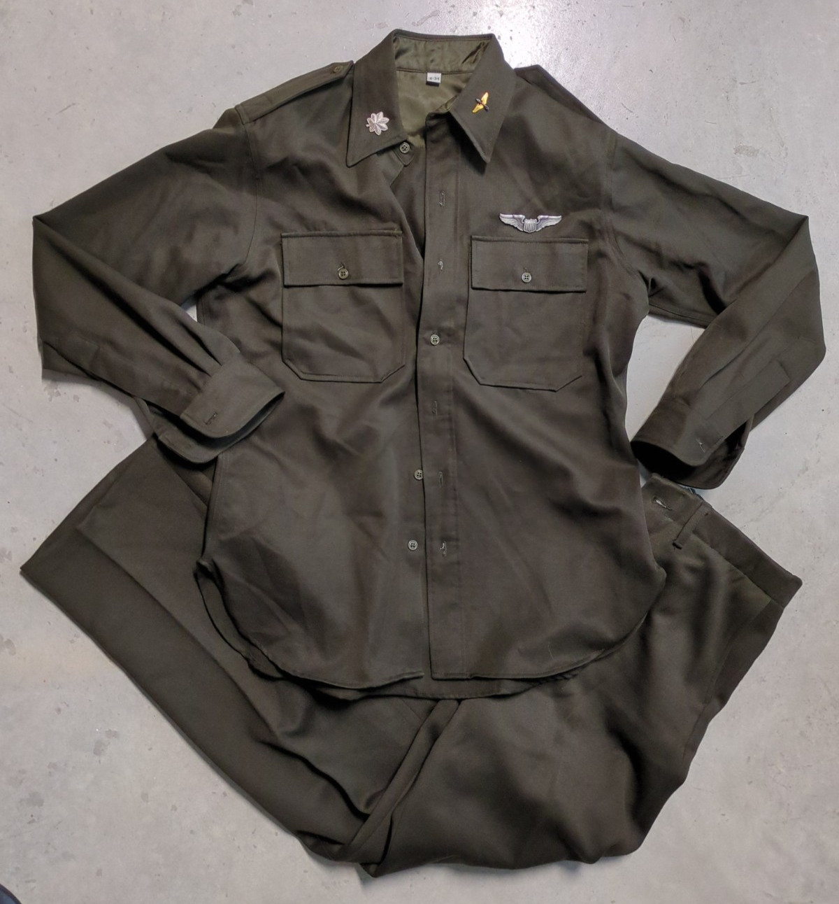 WWII Impressions USAAF Army Air Officer Service Dress Uniform Coat & Pants Large