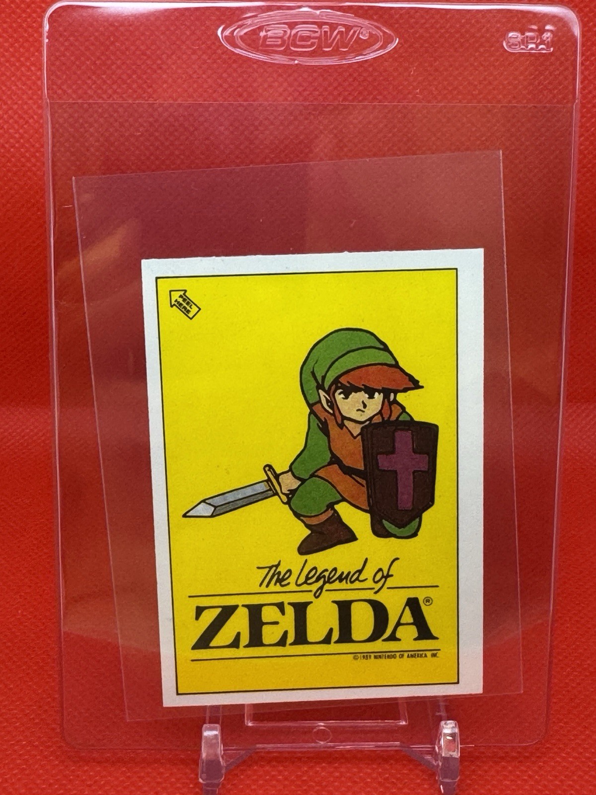 1990 Topps Nintendo UK Game Tip #48 Legend of Zelda LINK rookie variation