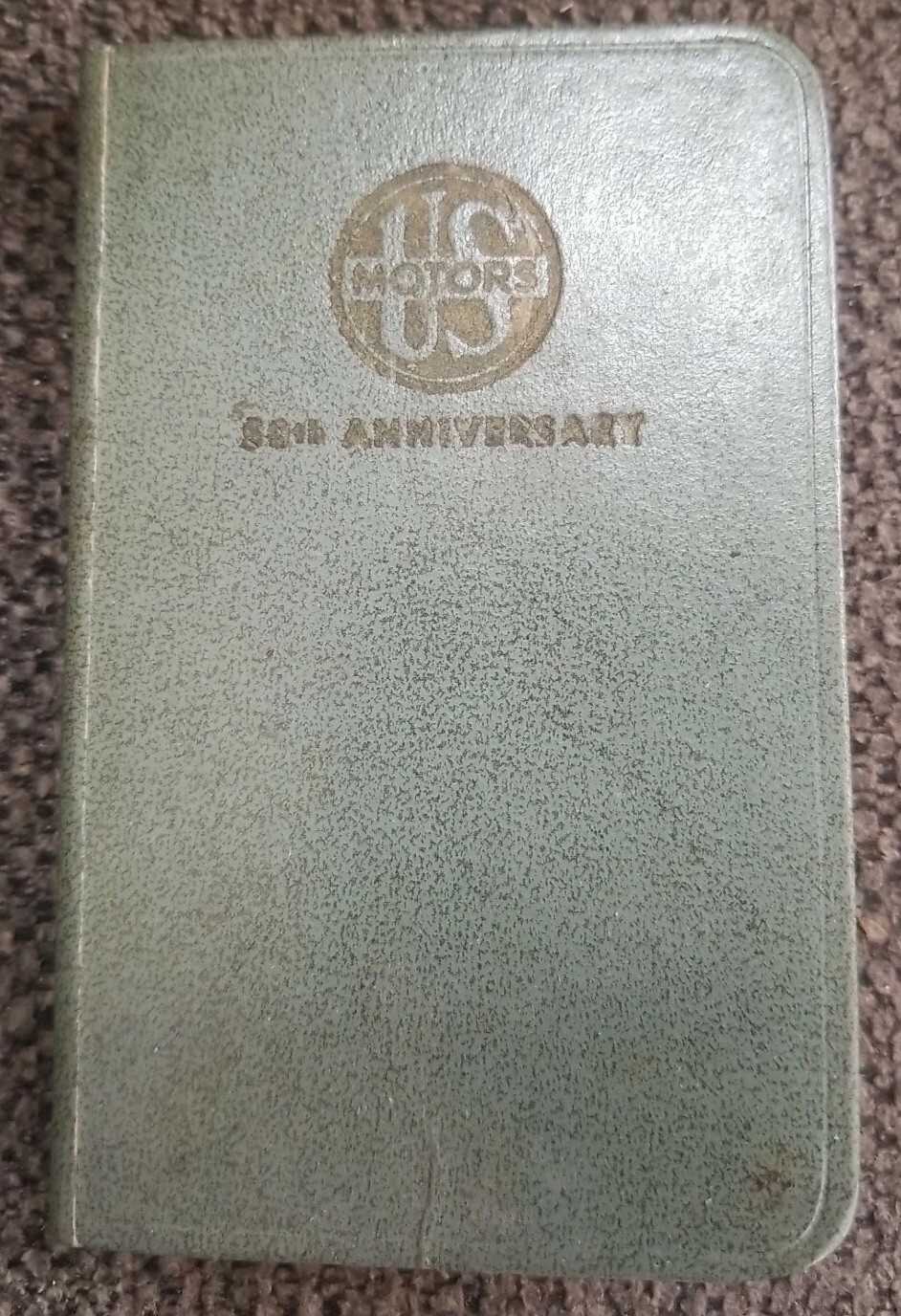 Vintage 1958 US Motors Diary 50th Anniversary Automotive 1/1 on Ebay 